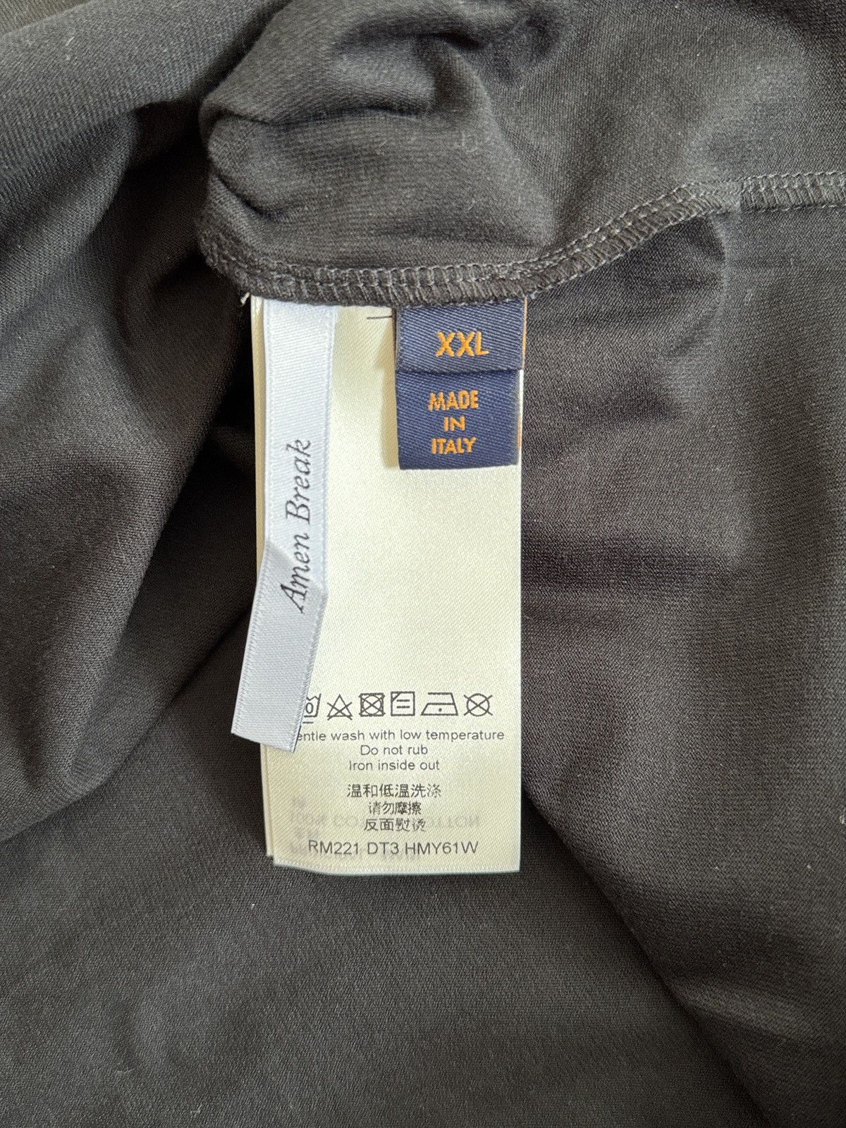 Louis Vuitton LOUIS VUITTON 1A9T6X SS22 PRINTED VIRGIL ABLOH BLACK T-SHIRT Size US XXL / EU 58 / 5 - 7 Thumbnail