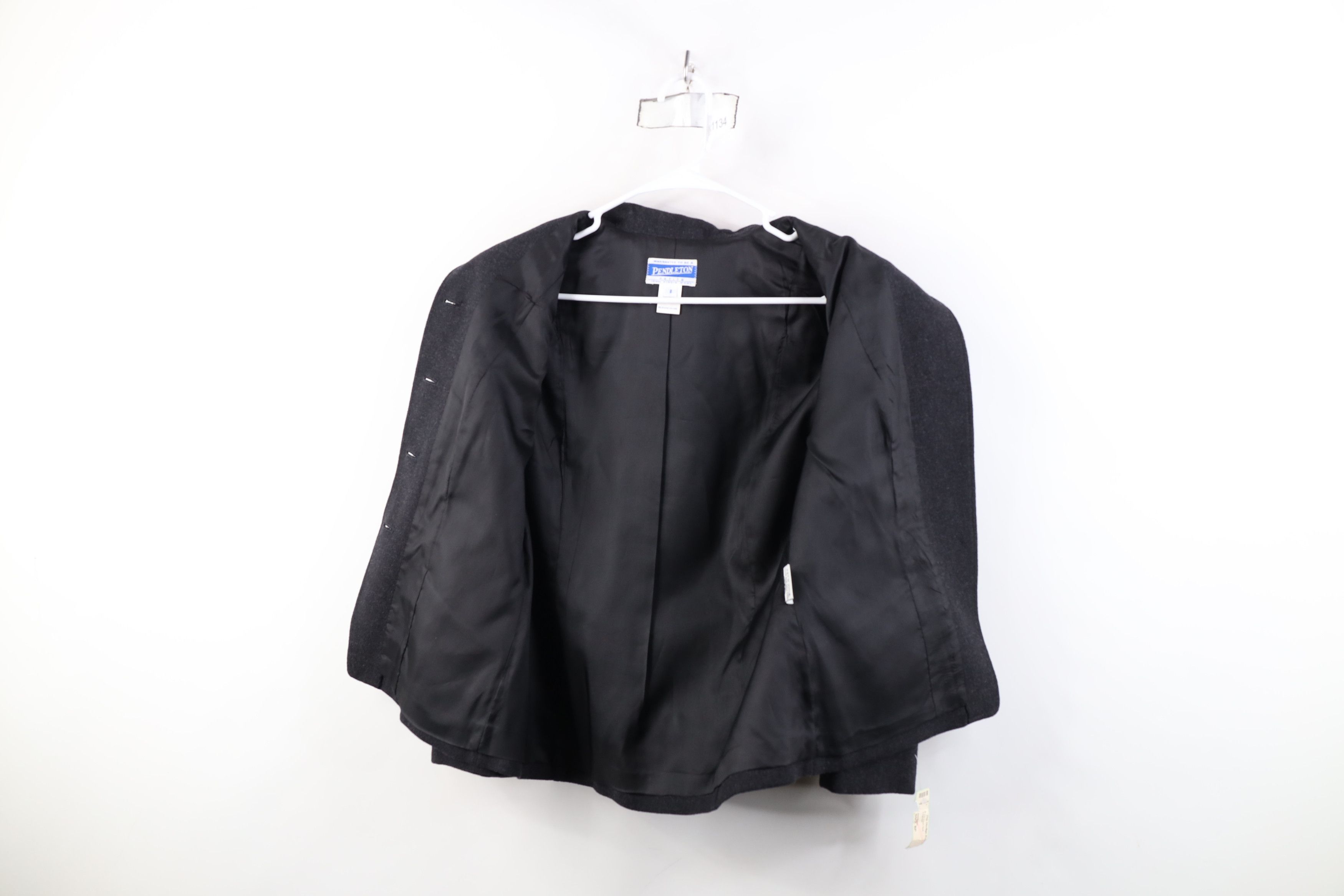 Pendleton Deadstock Vintage 90s Pendleton Jacket Charcoal Gray USA Size M / US 6-8 / IT 42-44 - 9 Thumbnail