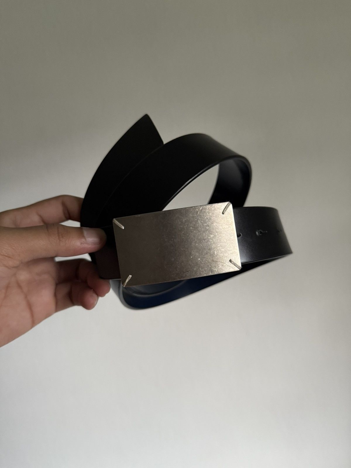 Iconic Maison Margiela Four Stitch Leather Belt