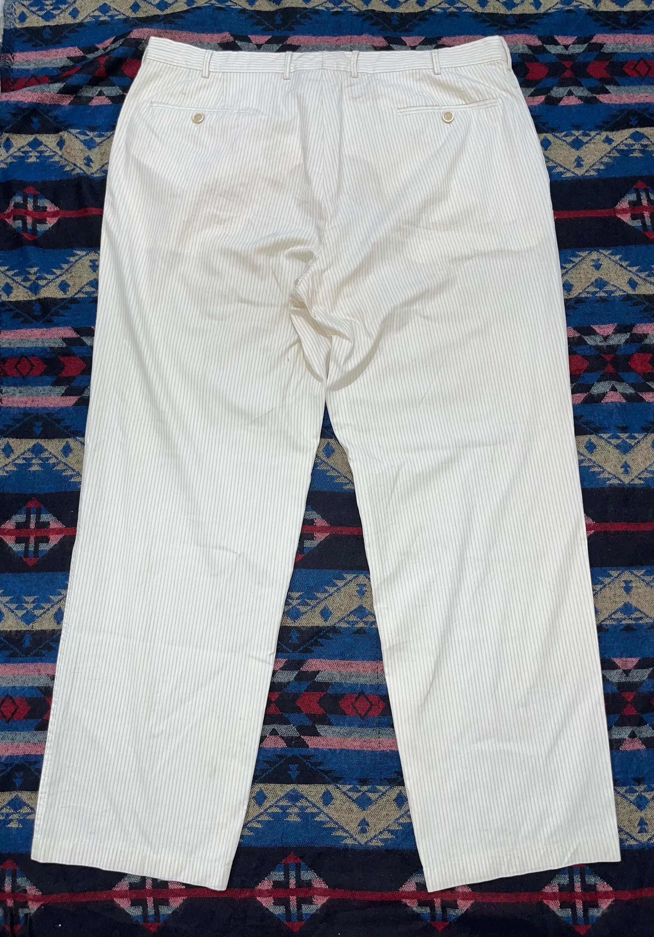 Prada Vintage Prada Cotton Stripe Pants Size US 38 / EU 54 - 2 Thumbnail