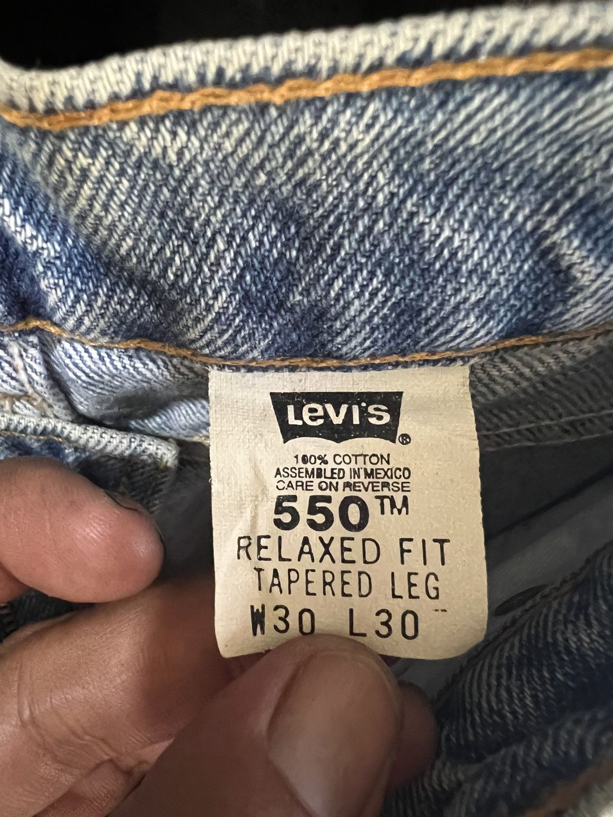 Levi's Vintage Clothing 🔥Vintage Levis 550 Distressed Denim Size US 30 / EU 46 - 20 Thumbnail