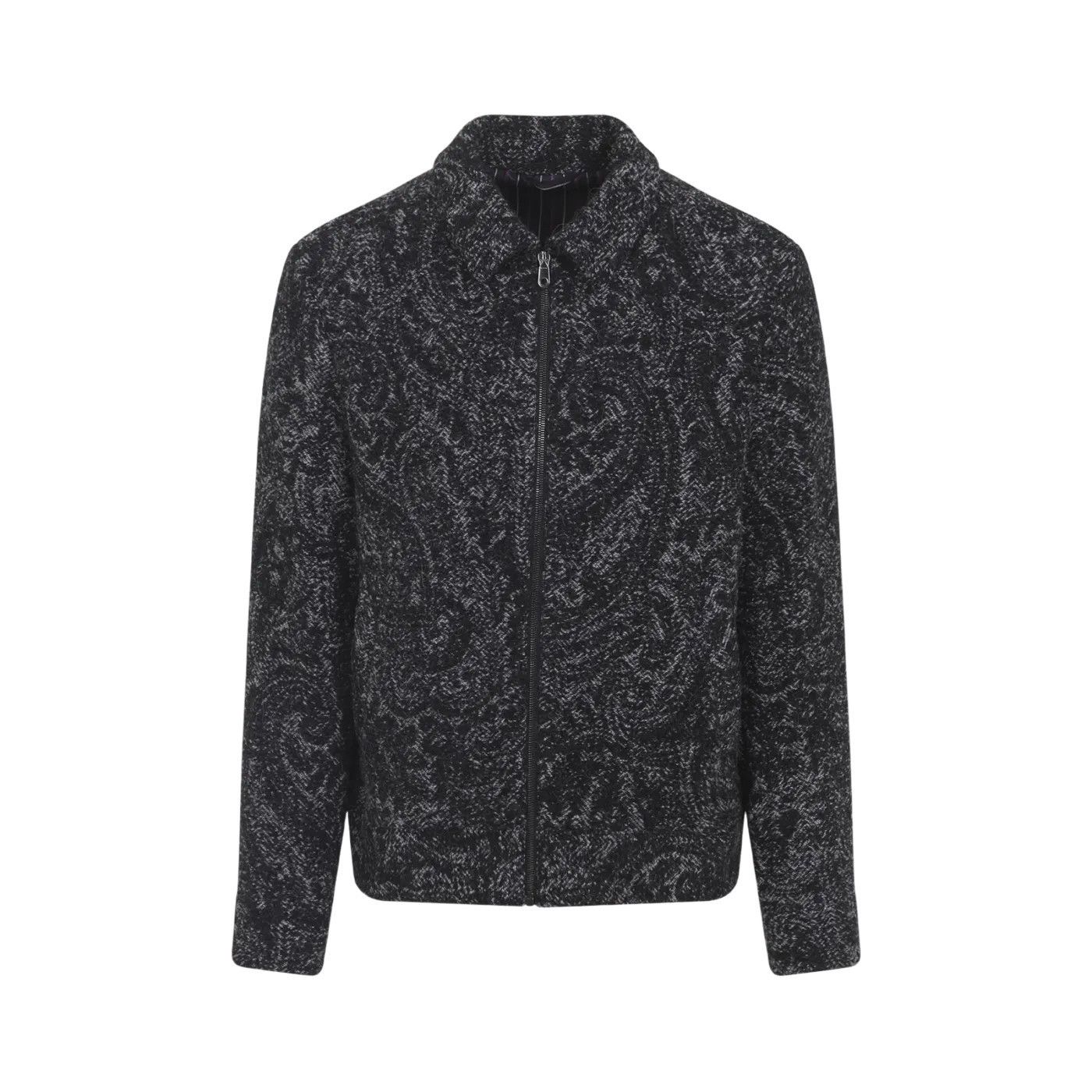 Etro ETRO Gray Wool Bomber Jacket New & Authentic (Men's size:XL; Size US XL / EU 56 / 4 - 1 Thumbnail