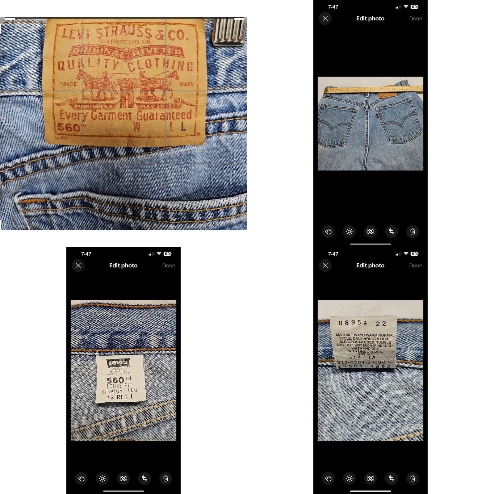 Levi's Levi’s 560 Jeans Light Blue 31 in Inseam Women 12 High Rise Mom Straight Denim USA Button Zip Regular Loose Size 12 Size 24" / US 00 / IT 34 - 8 Thumbnail
