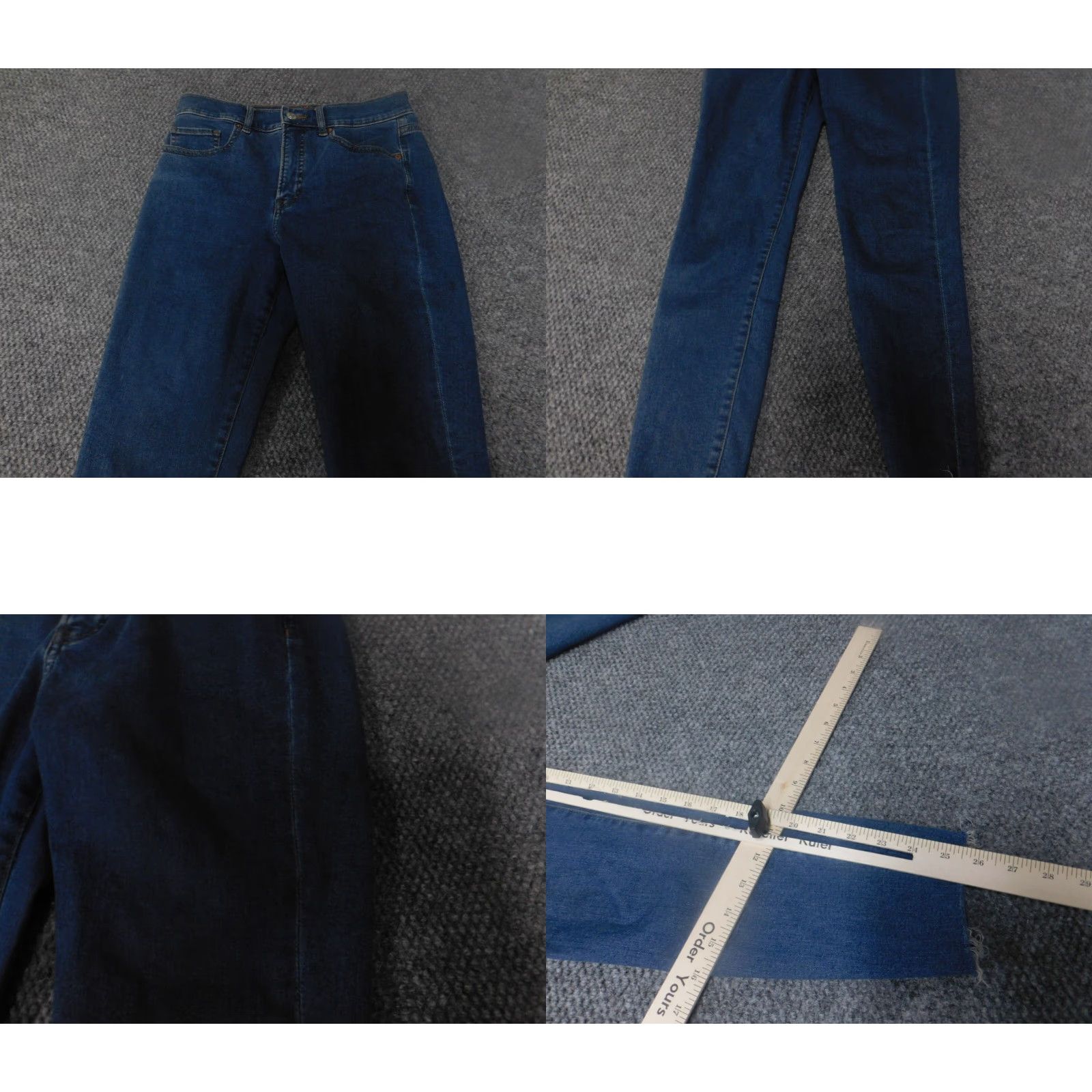 Express Express Womens Jeans Skinny Crop 6 Blue Denim Slim Regular 28in Waist Inseam 25in Zipper Cotton Blend Mid Rise Modern 90s Designer Style Size 28" / US 6 / IT 42 - 8 Thumbnail