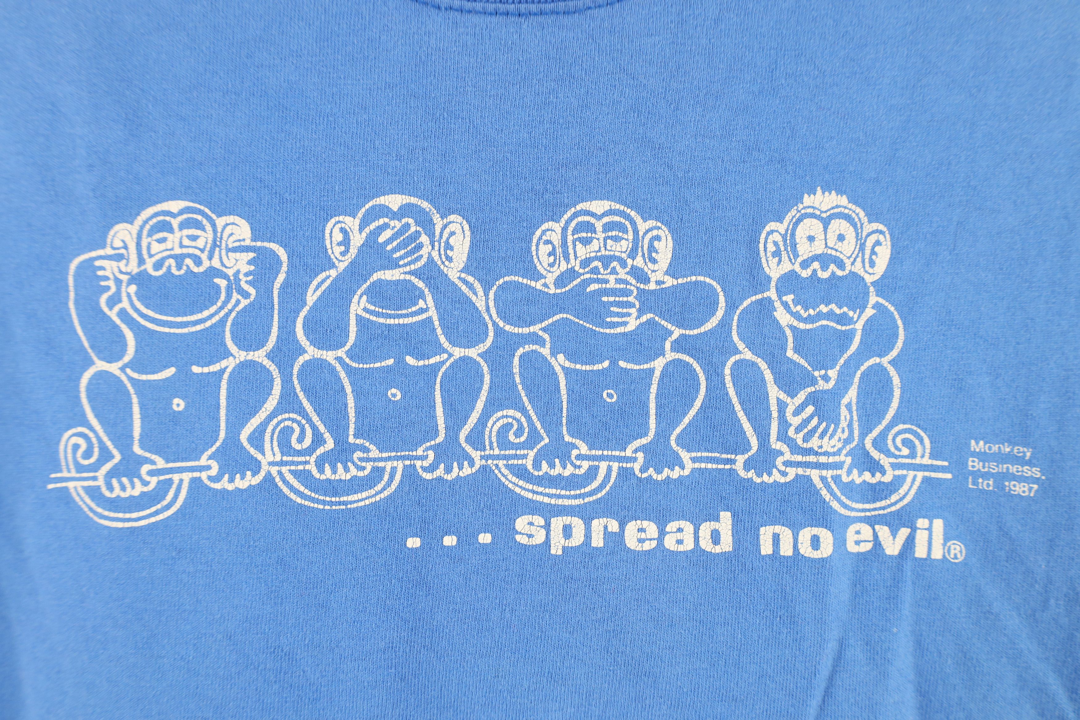 Vintage Vintage 80s Streetwear Speak Spread No Evil Aids T-Shirt Size US M / EU 48-50 / 2 - 4 Thumbnail