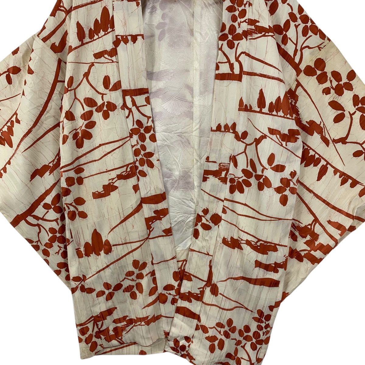 Vintage Vintage 70s KIMONO JAPAN HAORI Over Print Floral Traditiona Size XXL / US 16-18 / IT 52-54 - 5 Thumbnail