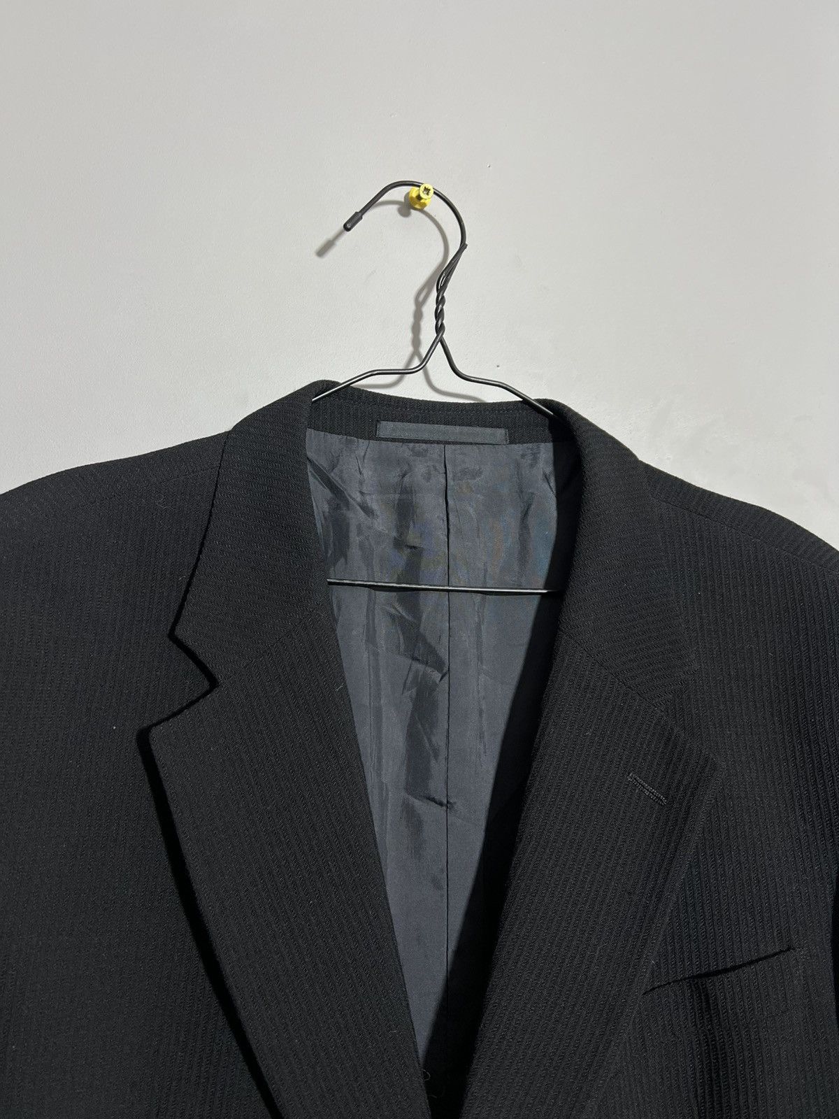 Armani × Armani Collezioni × Vintage Vintage Armani Collezioni Black Blazer Two Button Jacket Size 46R - 4 Thumbnail