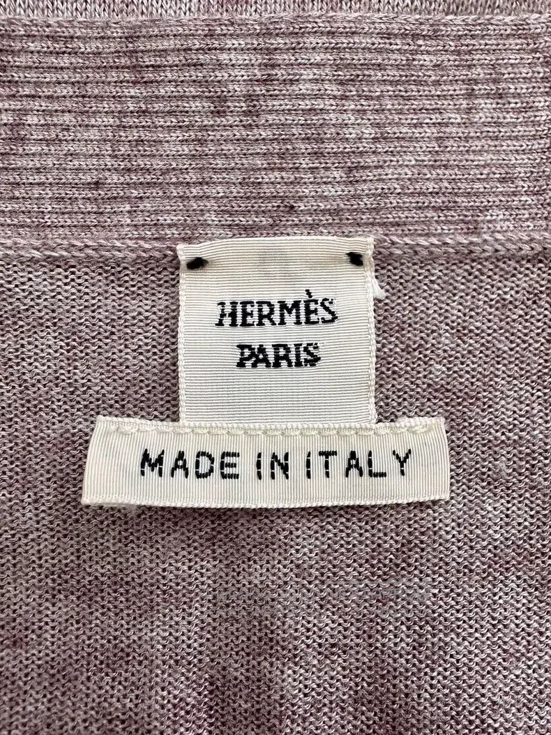 Hermes Hermes Slim Fit Cashmere Cardigan Long Sleeve Jacket, Pink Size S / US 4 / IT 40 - 7 Thumbnail