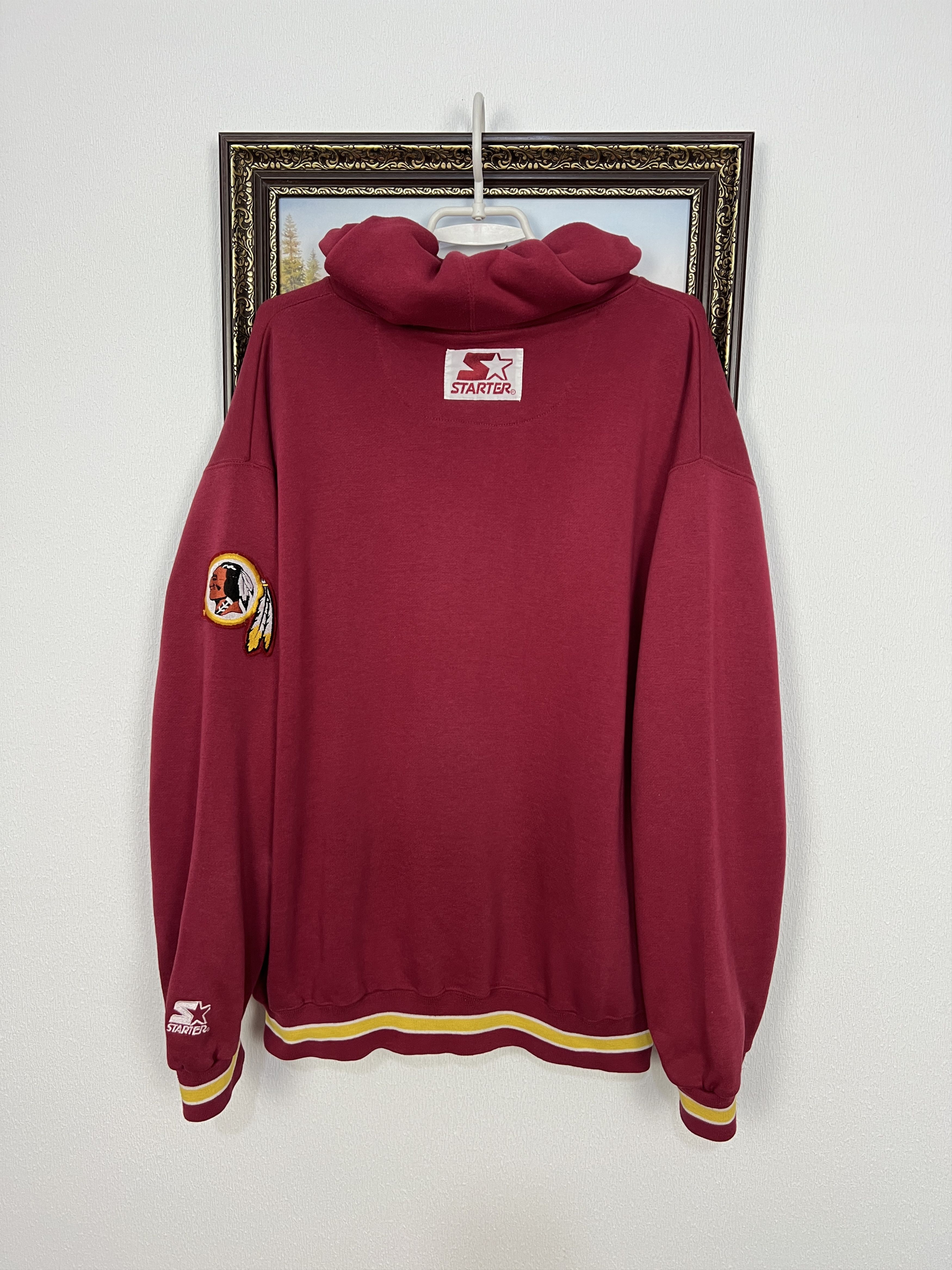 Starter Vintage 90's Starter Redskins Commanders Hoodie Mens NFL Size US L / EU 52-54 / 3 - 11 Thumbnail