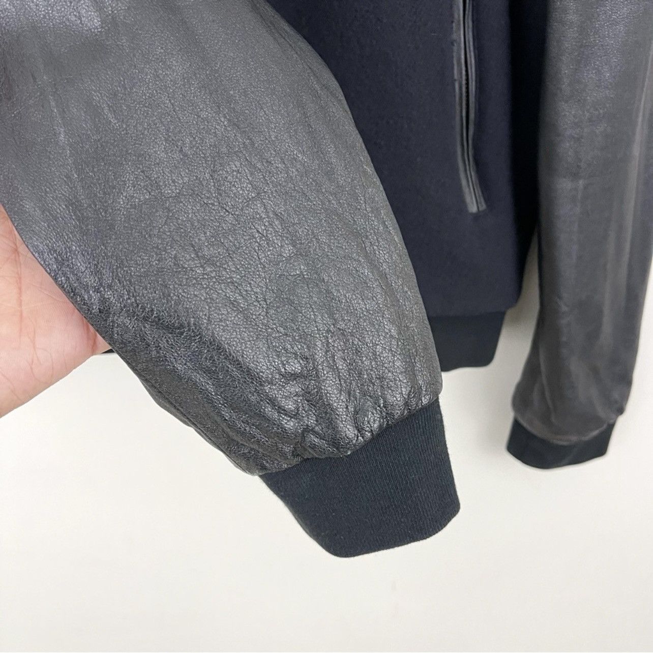 lot78 Lot 78 Designer Bomber Varsity Jacket Wool Cashmere Leather Size US M / EU 48-50 / 2 - 9 Thumbnail