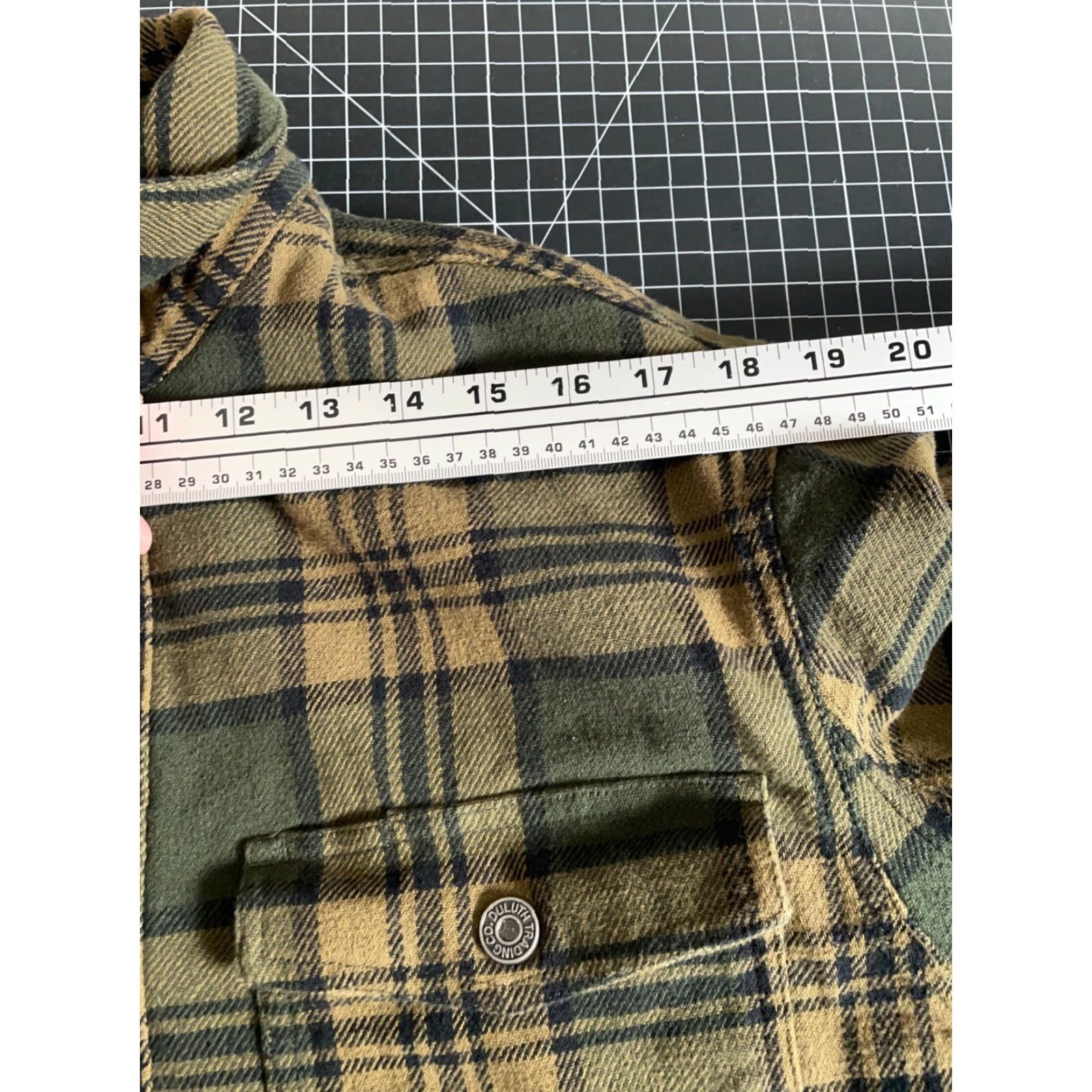 Vintage Duluth Flapjack Fleece-Lined Flannel Shirt Jacket Men Medium Green Plaid Snap Front Pockets Casual Workwear Size US M / EU 48-50 / 2 - 7 Thumbnail