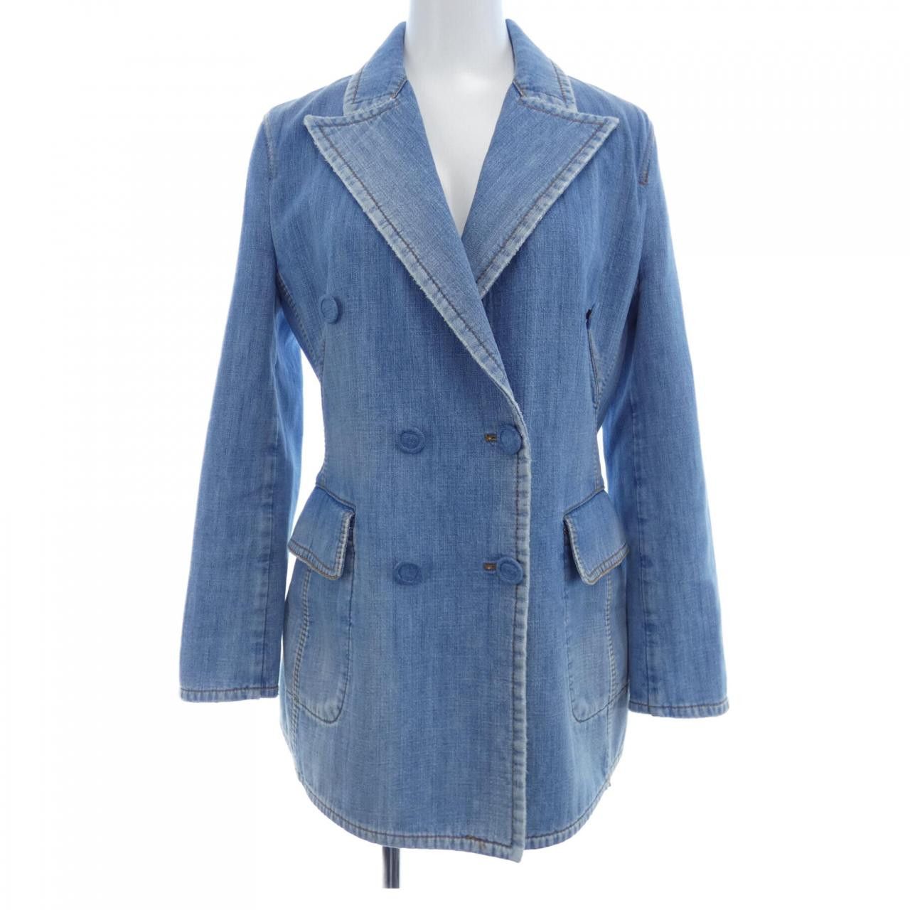 Other Other Ermanno Scervino Denim Jacket Denim Outerwear DUTY FREE for USA Size ONE SIZE - 1 Thumbnail