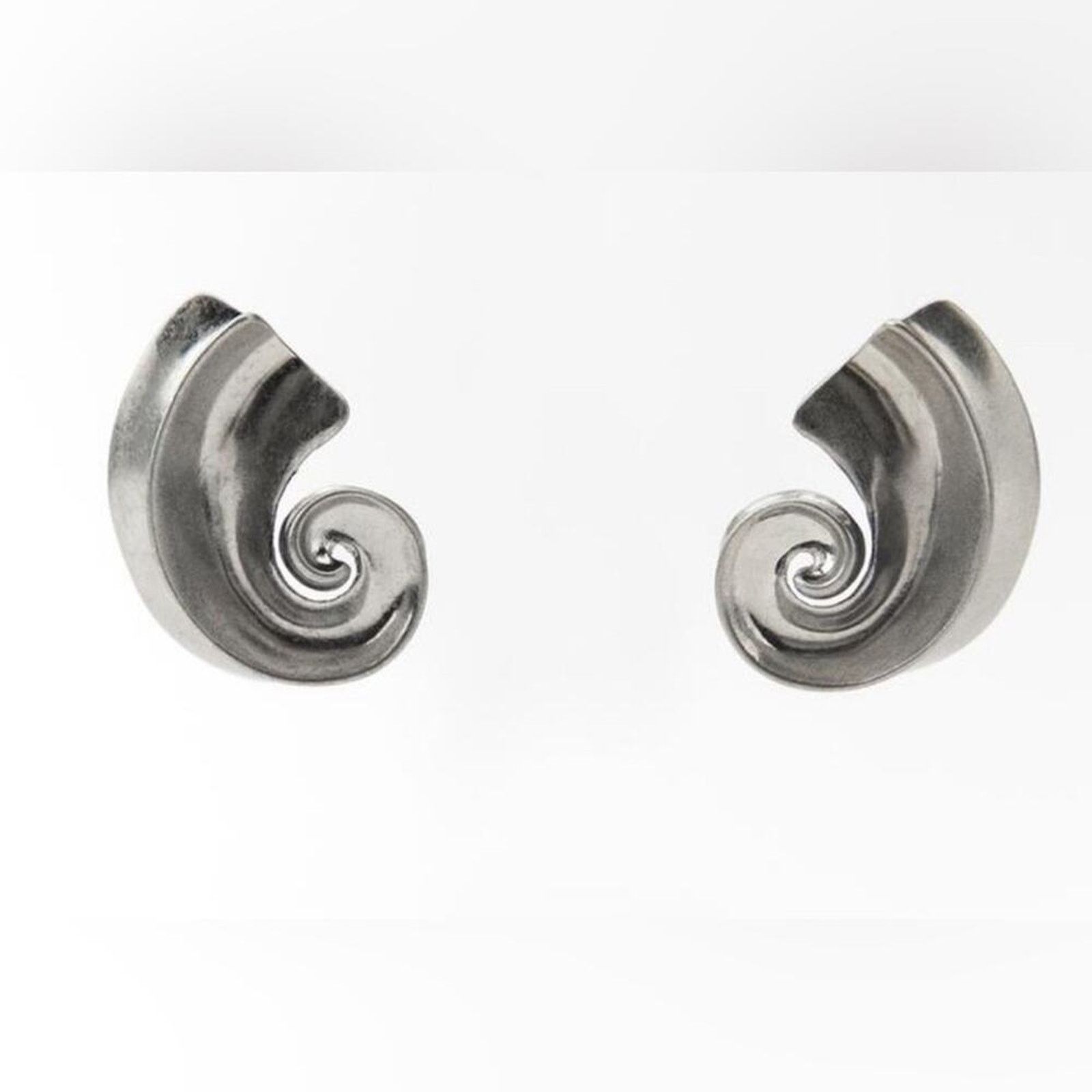Zara NWT -.zara SEMI-CIRCULAR HOOP EARRINGS Size ONE SIZE - 2 Thumbnail