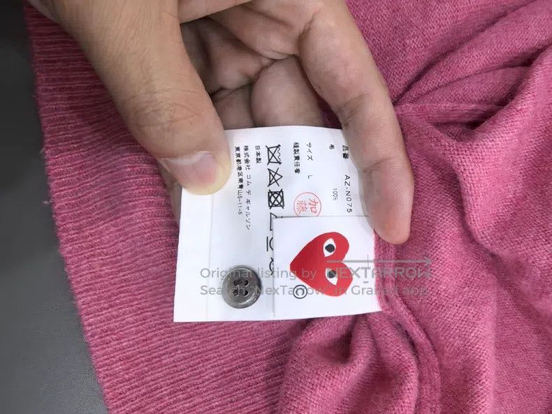 Comme des Garcons Comme Des Garcons Pink wool cardigan Size L / US 10 / IT 46 - 3 Thumbnail