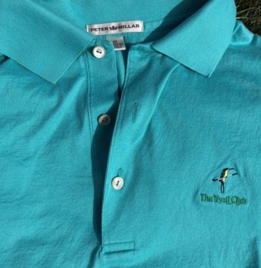 Peter Millar Peter Millar Golf Polo Shirt Mens Turquoise The Tryall Club Size US M / EU 48-50 / 2 - 2 Thumbnail
