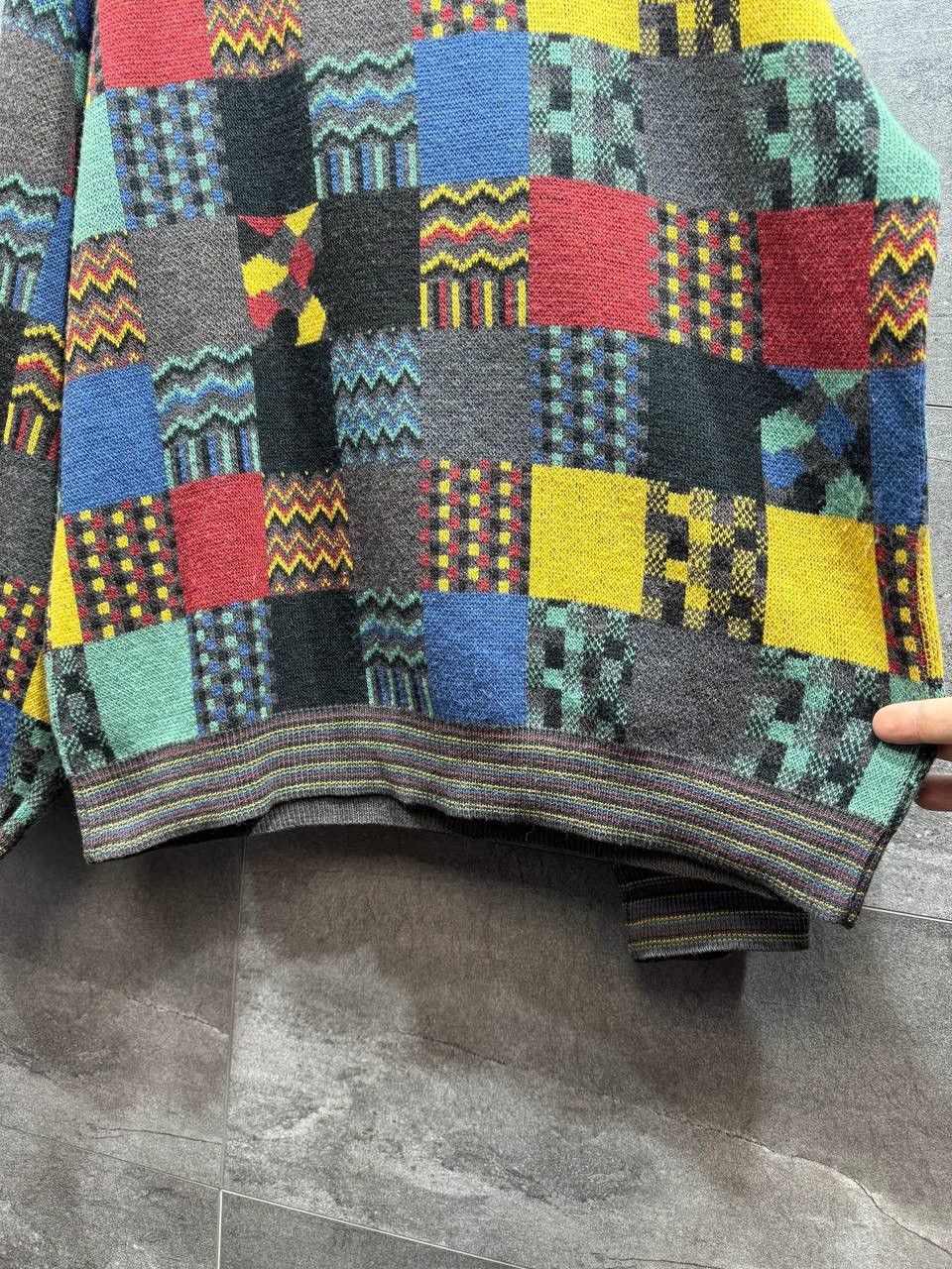 Vintage Vintage 80s Pattern Knitwear Abstract Wool Jumper Sweater Size US M / EU 48-50 / 2 - 6 Thumbnail