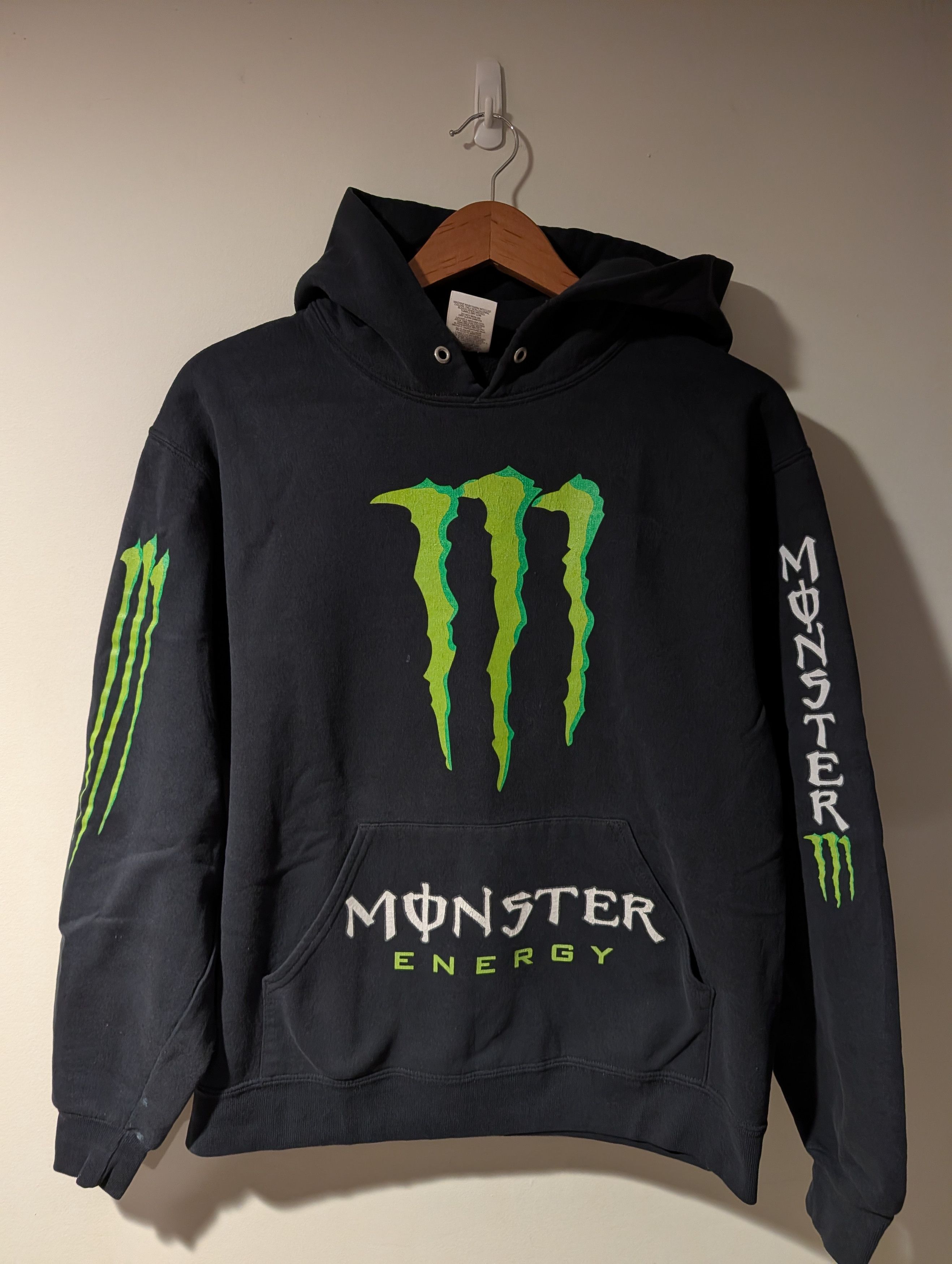 Jerzees Monster Energy Logo Pullover Hoodie Jerzees Men's Medium Size US M / EU 48-50 / 2 - 1 Thumbnail