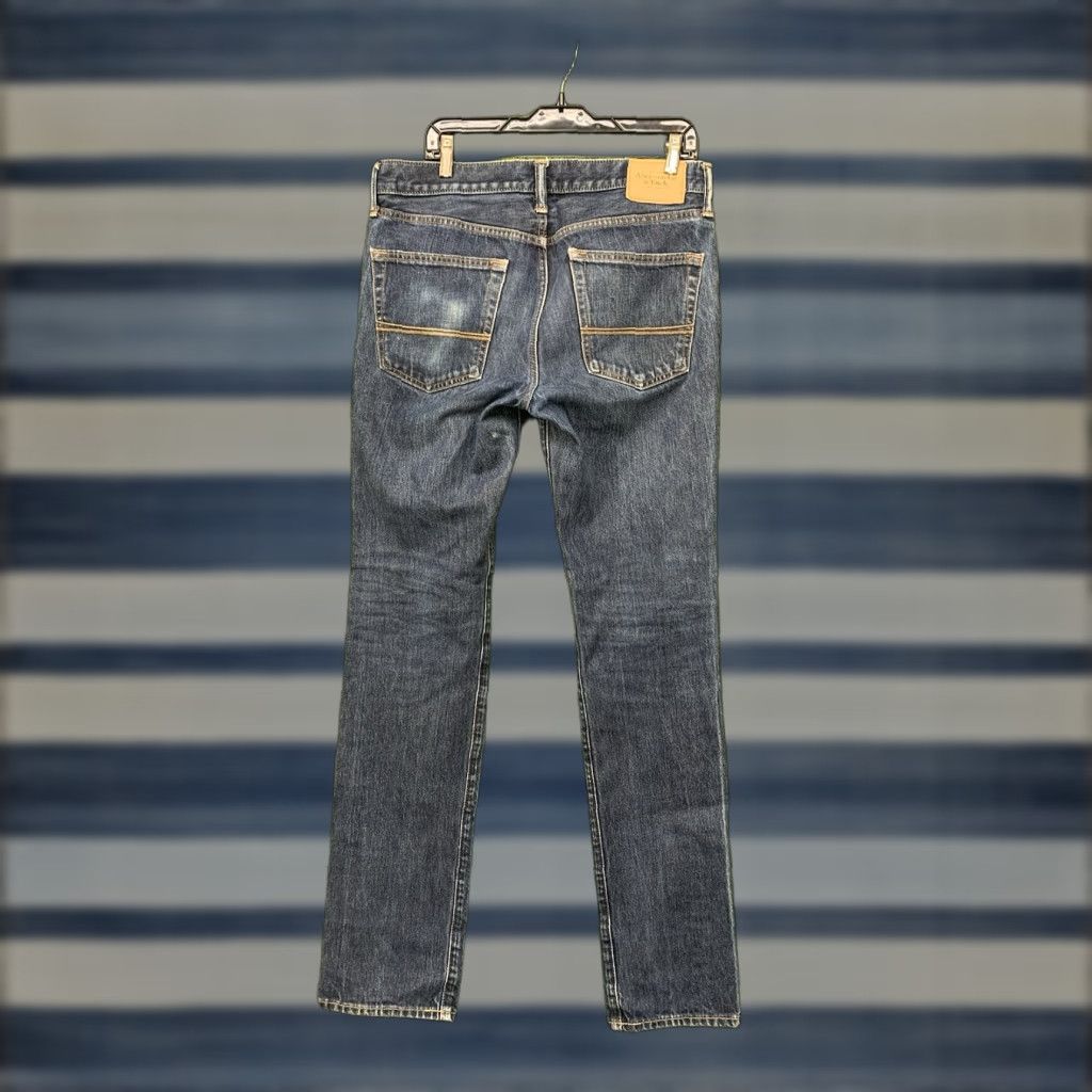 Abercrombie & Fitch Abercrombie & Fitch Jeans Mens 32x34 Athletic Slim Skinny Blue Denim Cotton Polyester Stretch Preppy 4-Pocket 5-Pocket Buckle Bke Modern Size US 32 / EU 48 - 1 Thumbnail