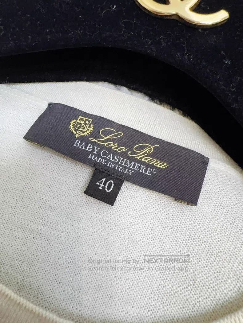 Loro Piana Loro Piana Beige White Baby Cashmere Crochet Turtleneck Un Size XS / US 0-2 / IT 36-38 - 6 Thumbnail