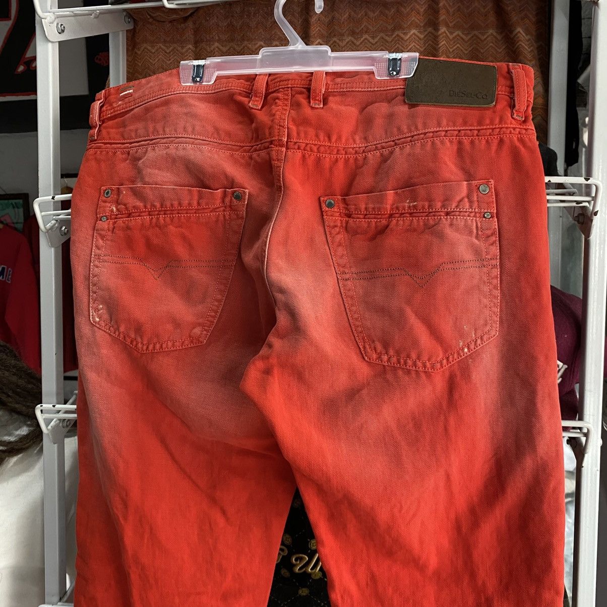 Diesel Diesel Krayver Vintage Red Distressed Jeans Size US 34 / EU 50 - 14 Thumbnail