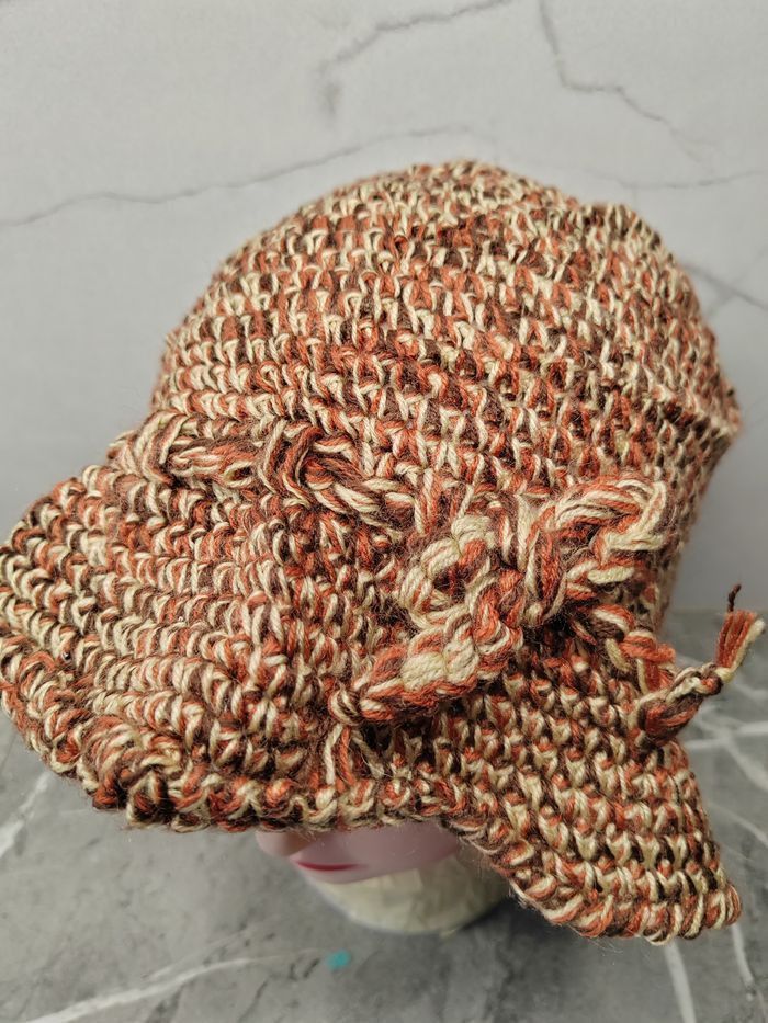 Japanese Brand Knit Handmade Bucket Hat Size ONE SIZE - 2 Thumbnail