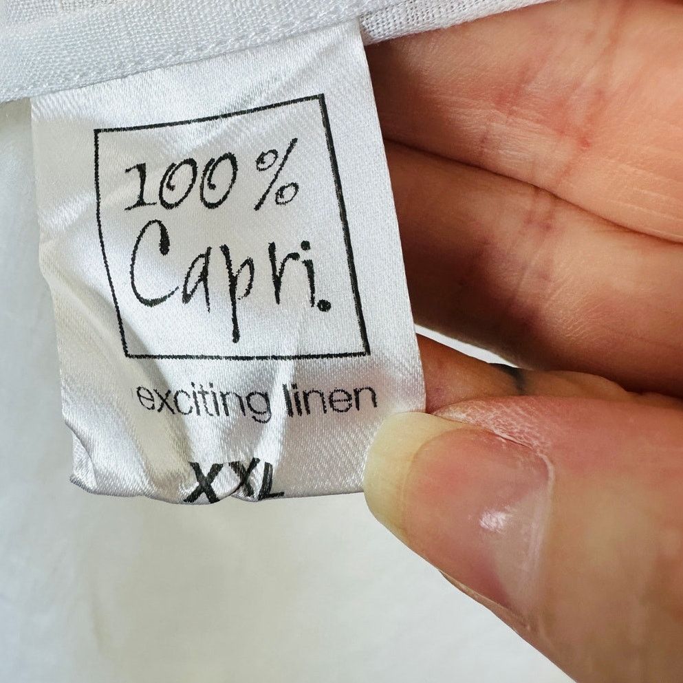 Other 100% Capri White Dust Blue Embroidered Pebble Rock Shirt XXL Size US XXL / EU 58 / 5 - 9 Thumbnail