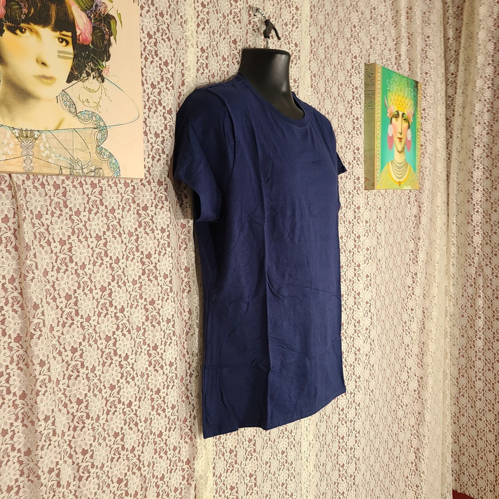 Hanes NWT womens Hanes nano navy blue tshirt size Xl Size XL / US 12-14 / IT 48-50 - 3 Thumbnail