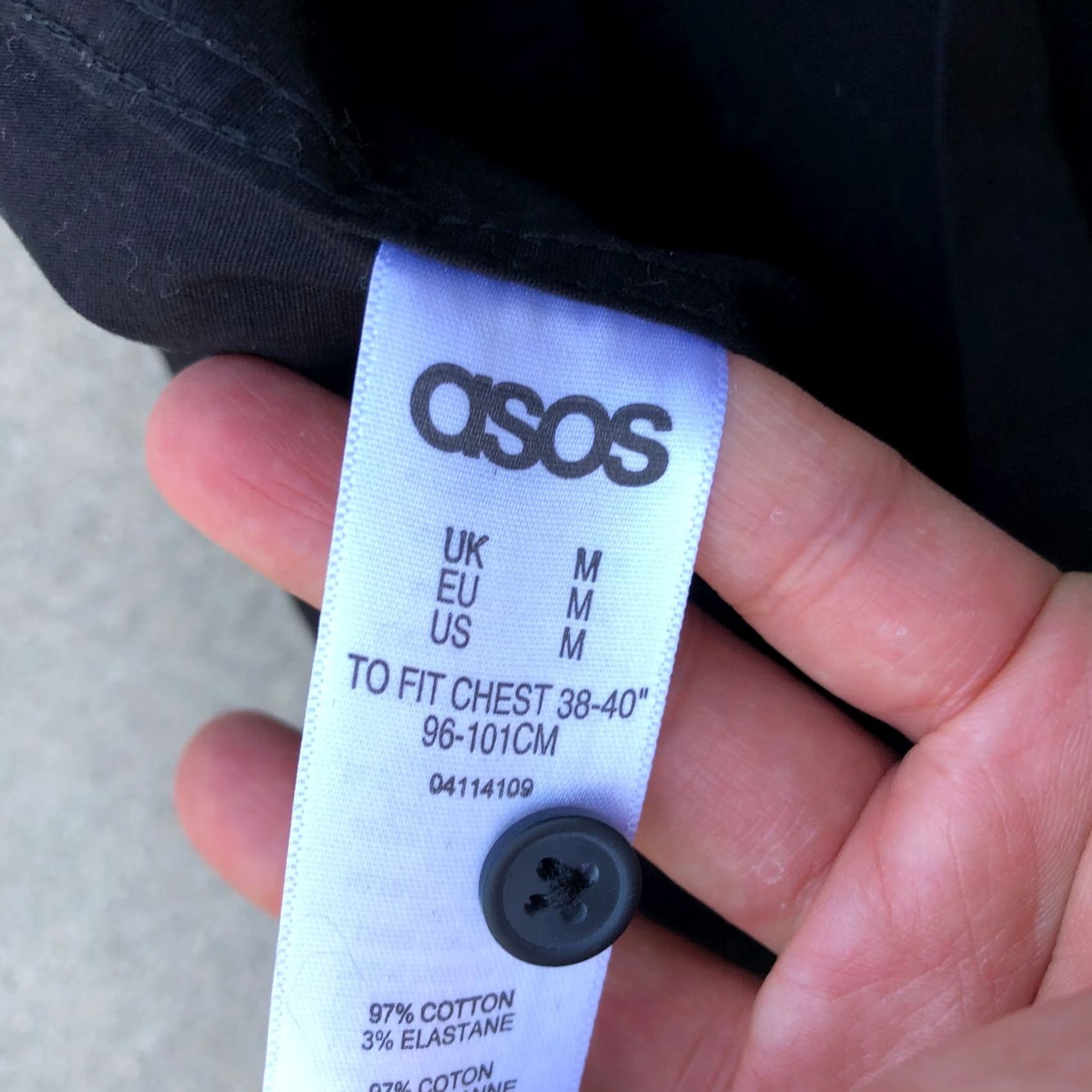 Asos ASOS Button-Down Shirt Men MEDIUM Black Fitted Top Short Sleeve Button Up Shirt Size US M / EU 48-50 / 2 - 6 Thumbnail