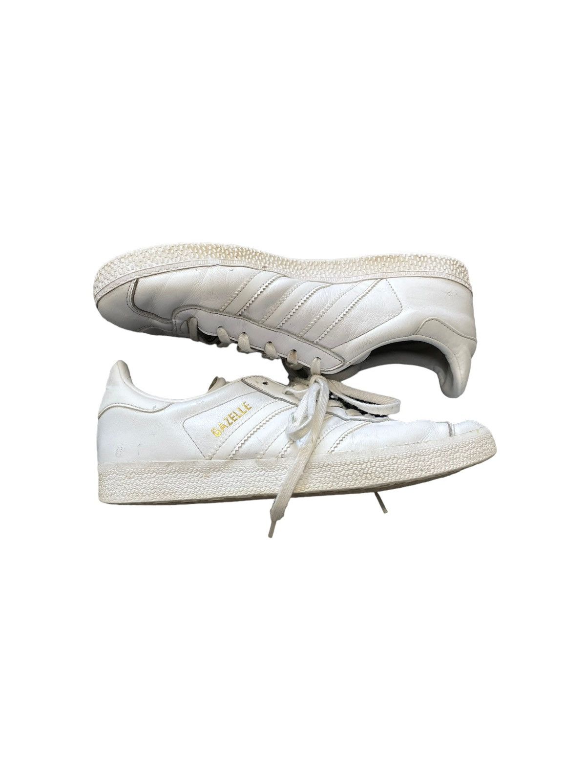 Adidas Vintage Adidas Gazelle low white sneakers Size US 6 / EU 39 - 1 Thumbnail
