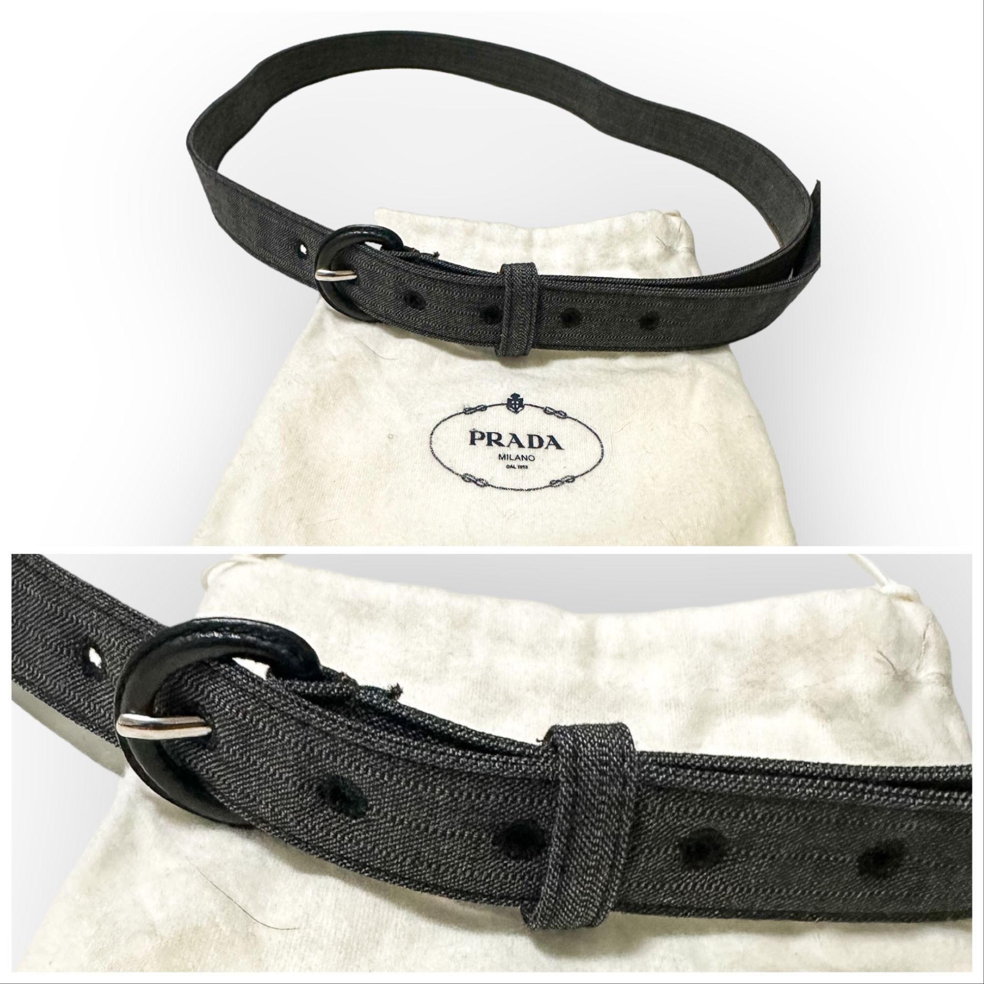 Prada Prada FW2003 Gray Wool Pants + Belt (46) Size 32" / US 10 / IT 46 - 3 Thumbnail