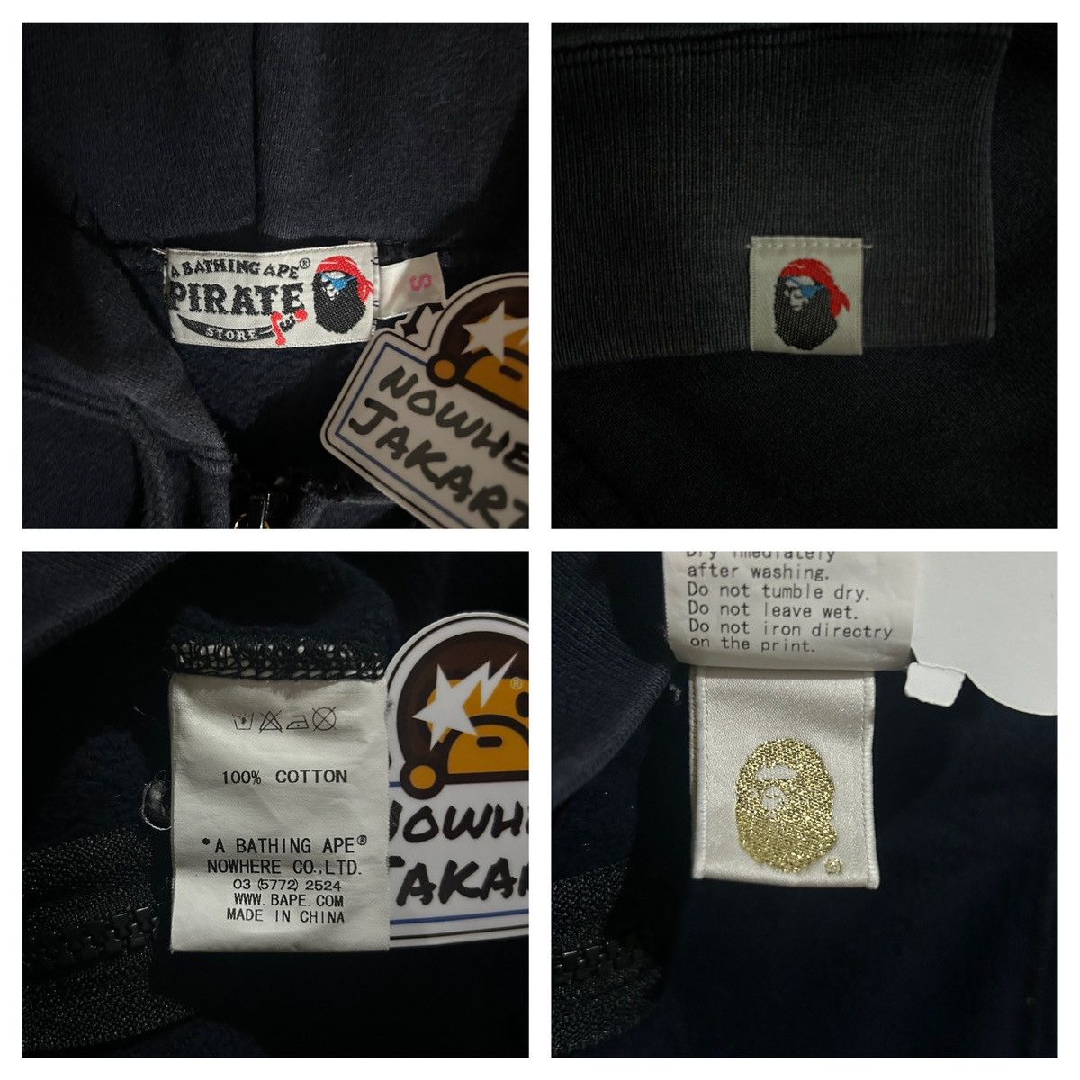 Bape Baby Milo Pirates Zip Up Hoodie Size S / US 4 / IT 40 - 8 Thumbnail