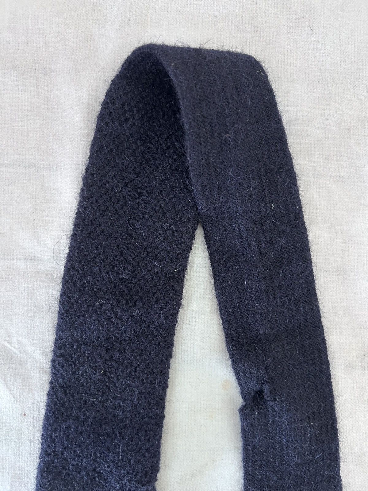 Yves Saint Laurent rare vintage blue distressed wool tie MEN balenciaga gucci Size ONE SIZE - 3 Thumbnail