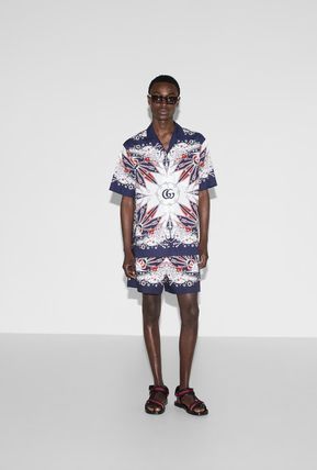 Gucci o1loc1c1225 787257 Double G Bandana Print Cotton Shirt Size US L / EU 52-54 / 3 - 6 Thumbnail