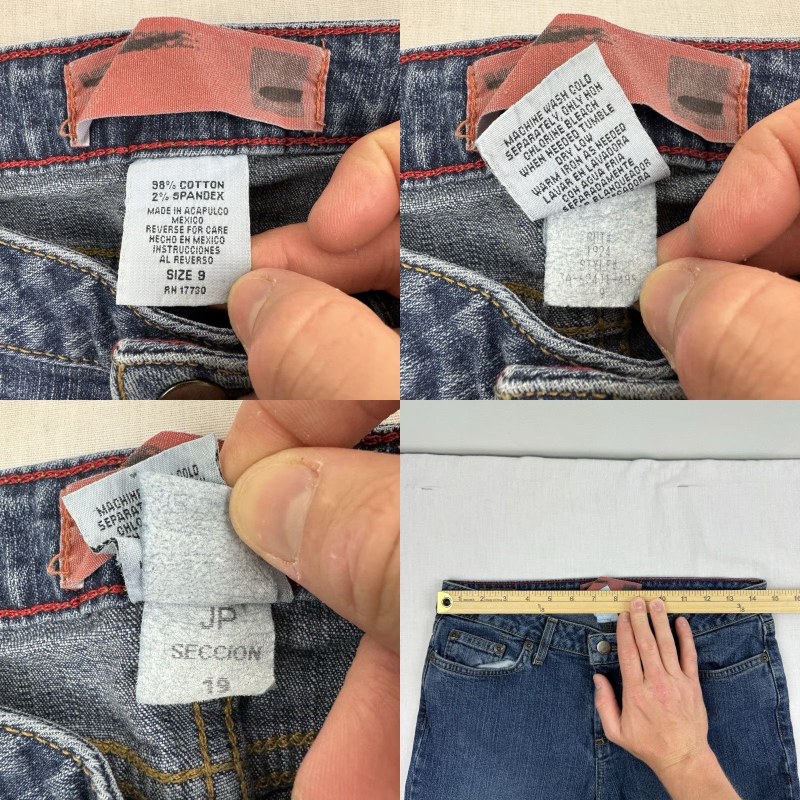 Mossimo VINTAGE Mossimo Jeans Women 9 Blue Flared Hipster Y2K 90s Womens Size 30" / US 8 / IT 44 - 8 Thumbnail
