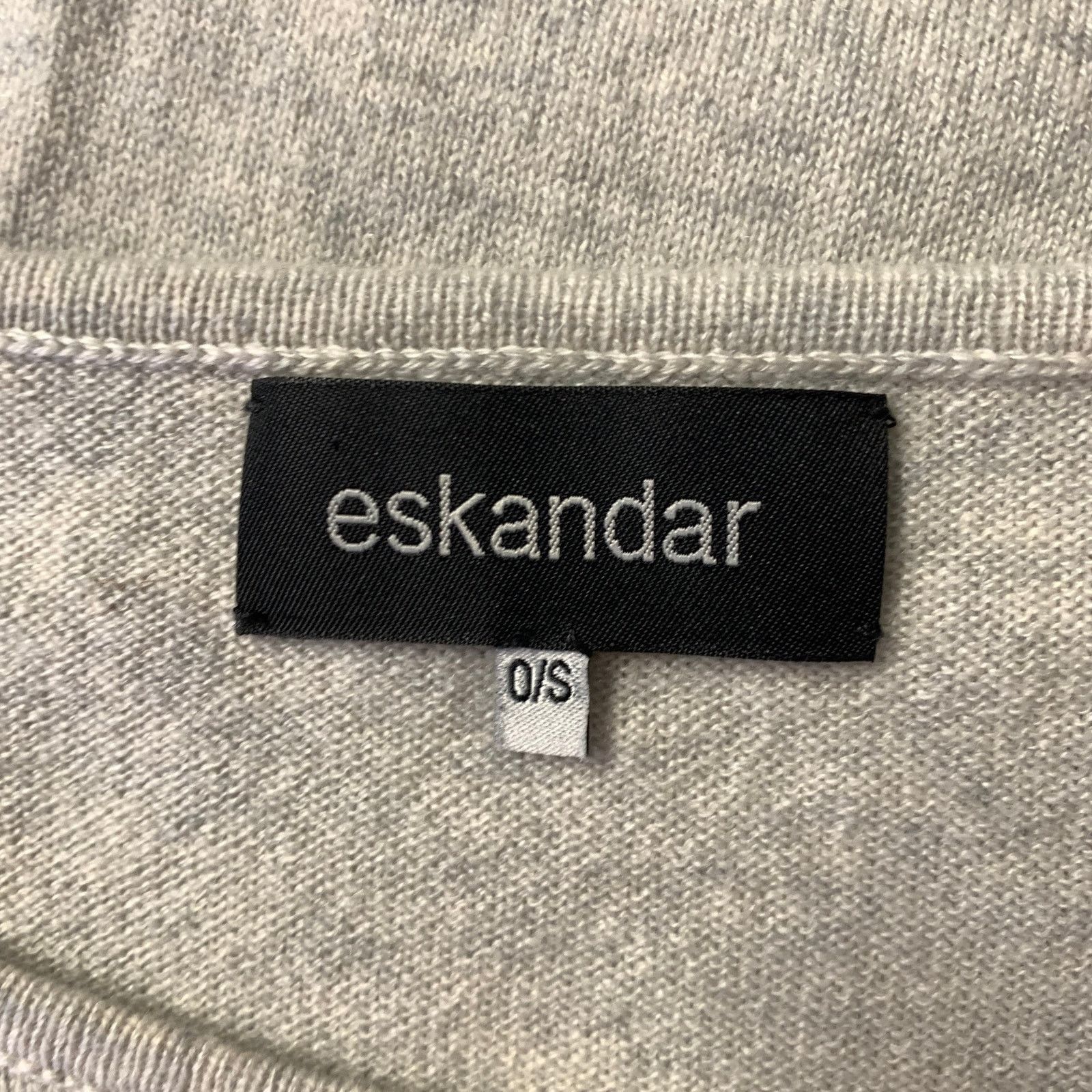 eskandar ESKANDAR Size M Light Grey Cashmere Sweater Size ONE SIZE - 5 Thumbnail