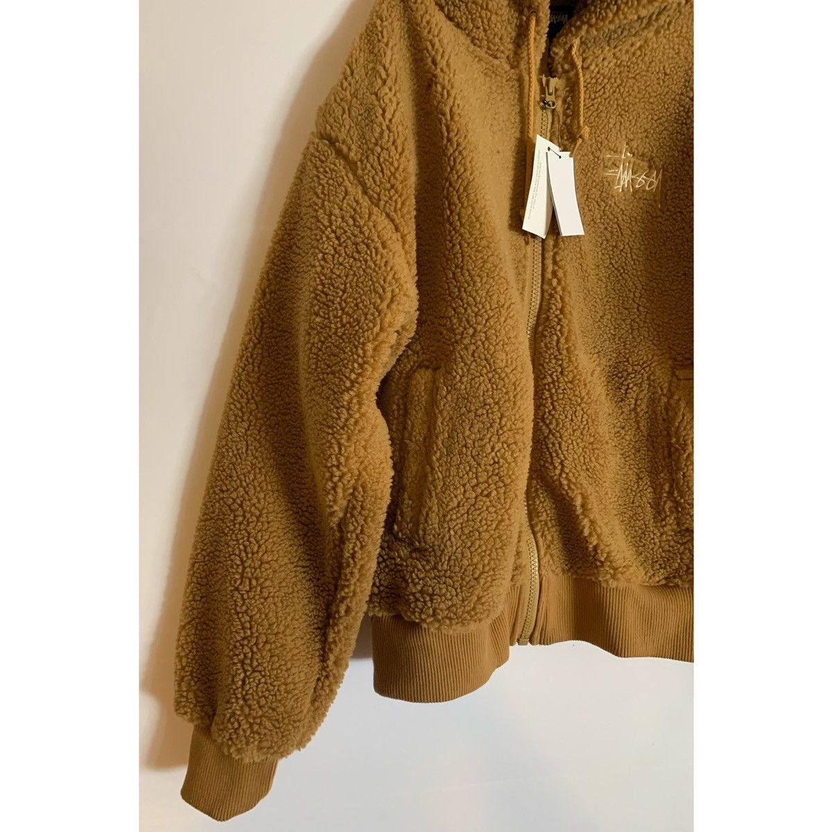 Stussy STUSSY LOGO SHERPA FLEECE HOODIE JACKET Size US S / EU 44-46 / 1 - 8 Thumbnail