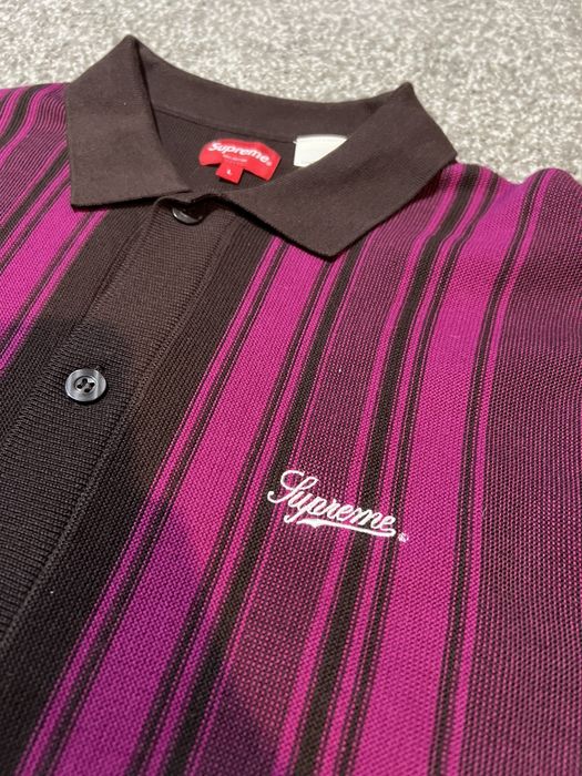 Supreme Supreme stripe button up polo | Grailed