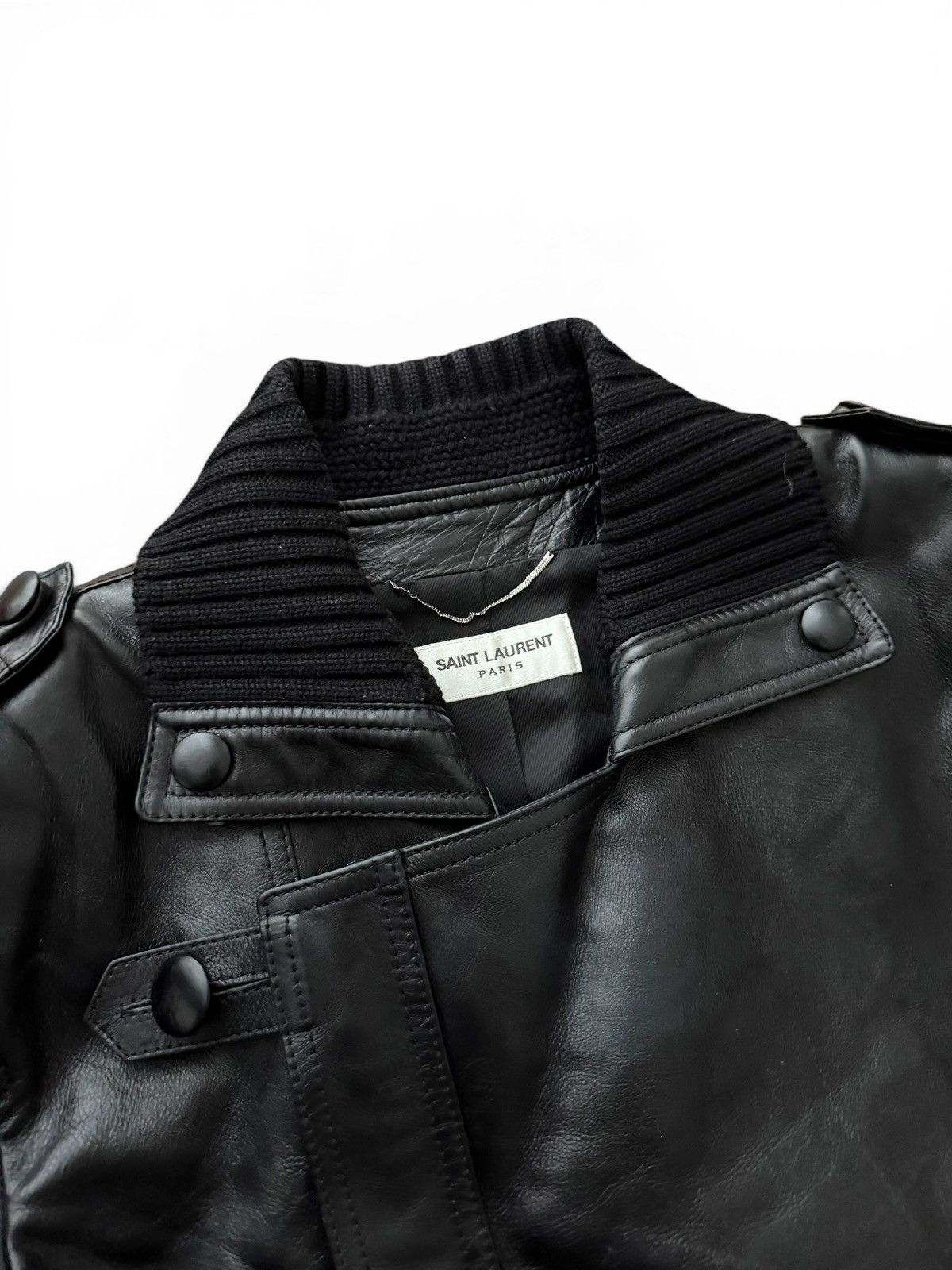 Saint Laurent Paris Saint Laurent Paris FW17 Lambskin Moto Bomber Jacket Size US M / EU 48-50 / 2 - 3 Thumbnail