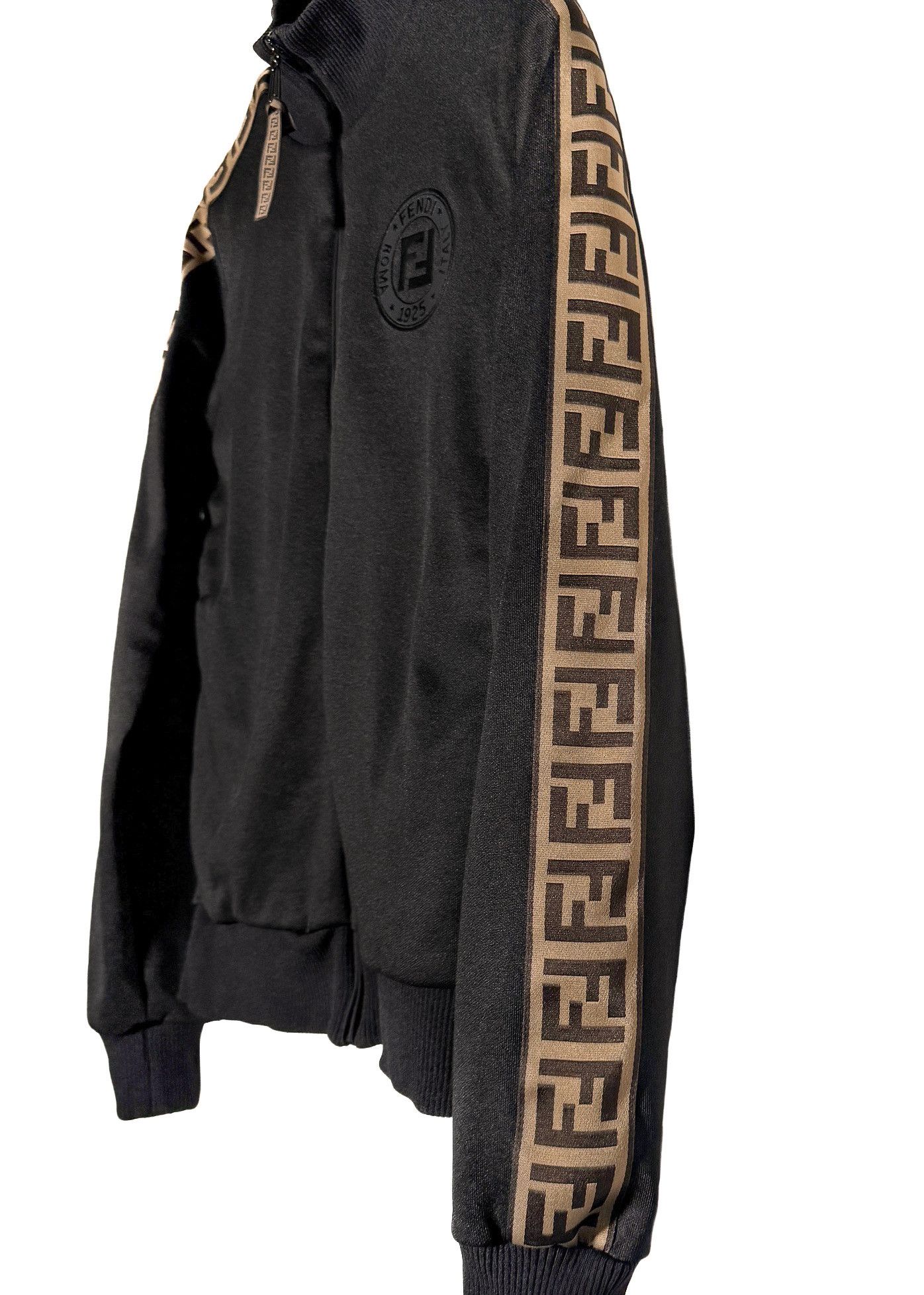 Fendi Fendi Black Forever Fendi Zucca Sleeves Track Jacket Size M / US 6-8 / IT 42-44 - 5 Thumbnail