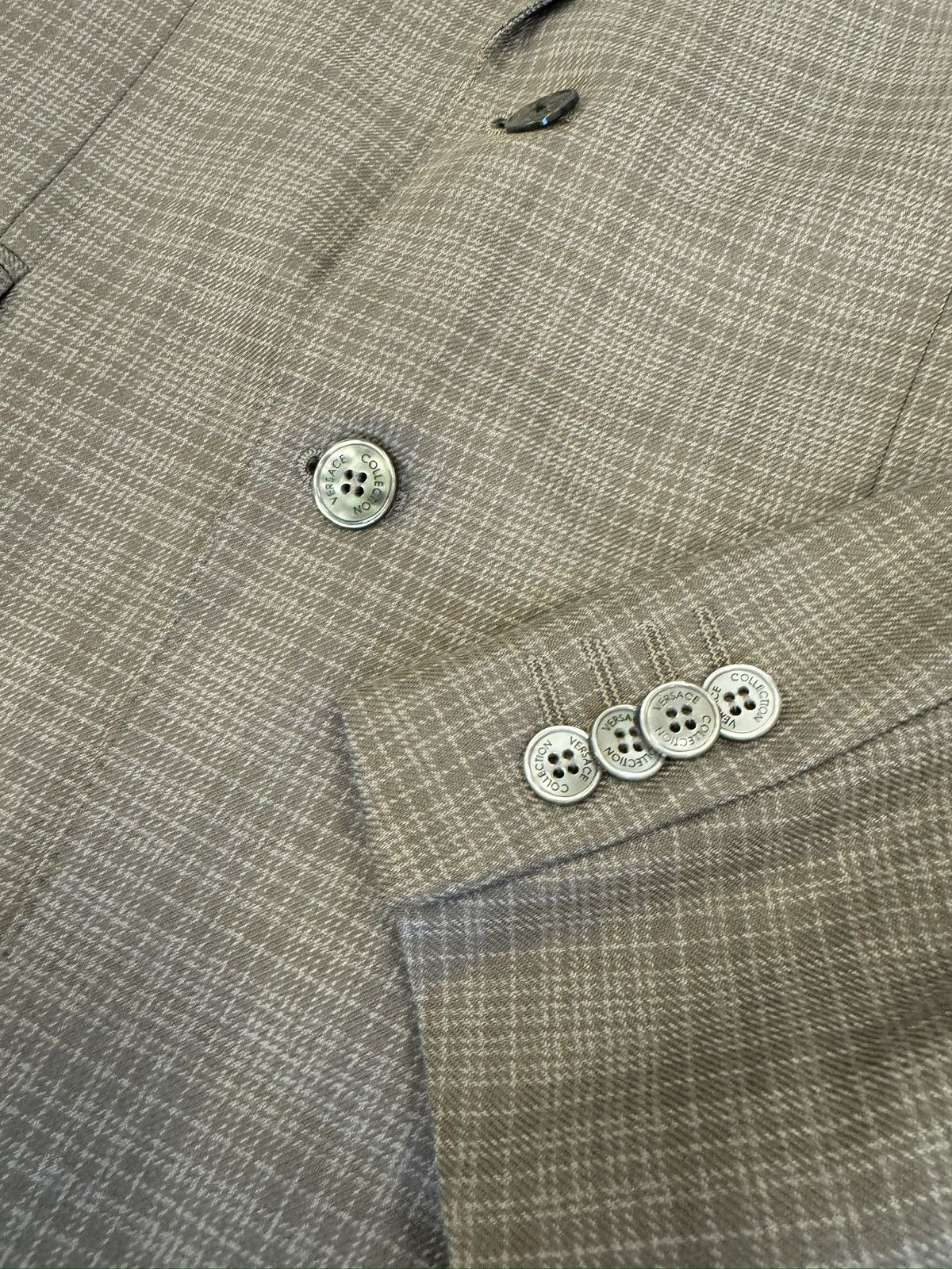 Versace Versace Collection Vintage Check Bamboo Blazer 40R Size 40R - 4 Thumbnail