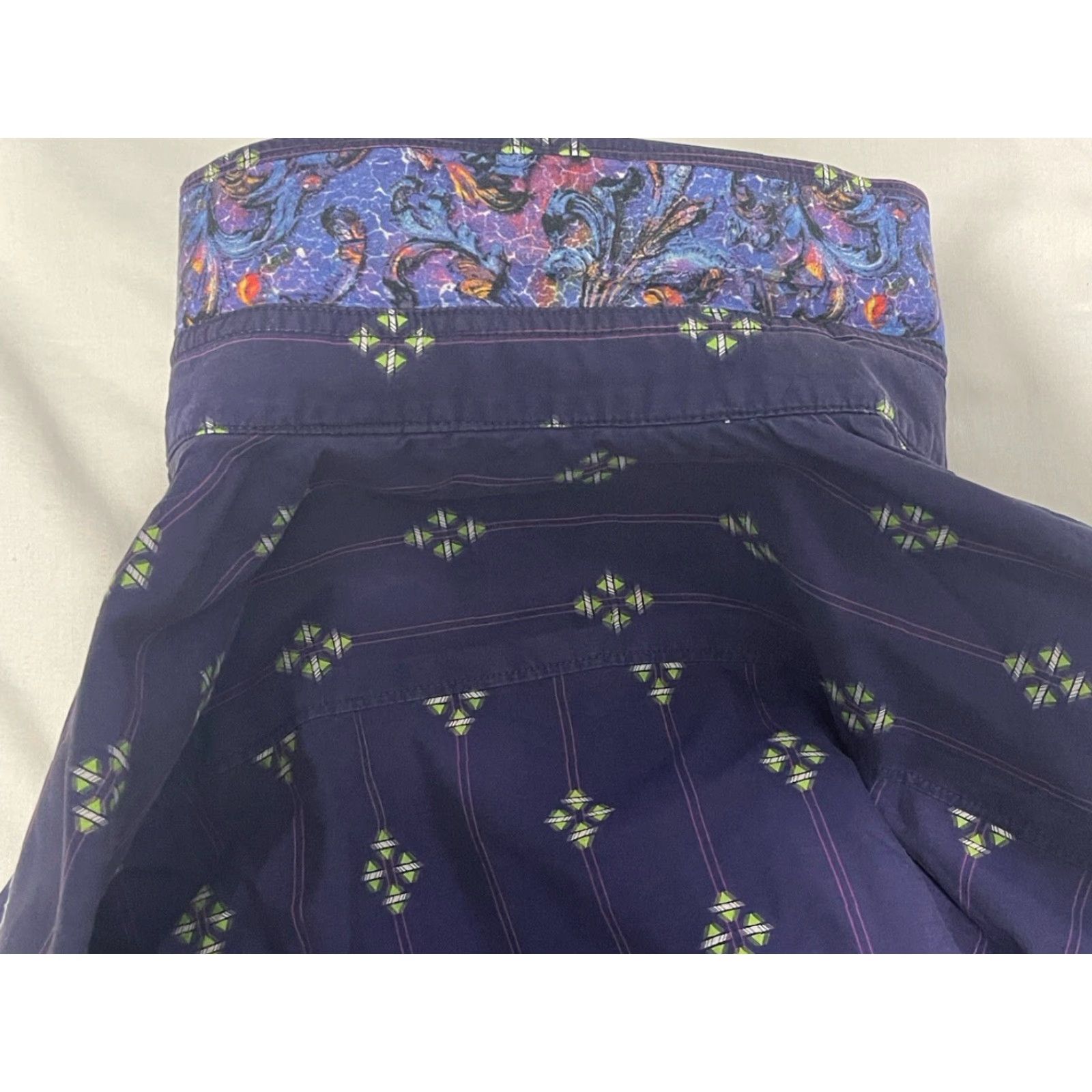 Robert Graham Robert Graham Shirt Mens M Purple Geometric Long Sleeve Button Up Shirt Size US M / EU 48-50 / 2 - 5 Thumbnail