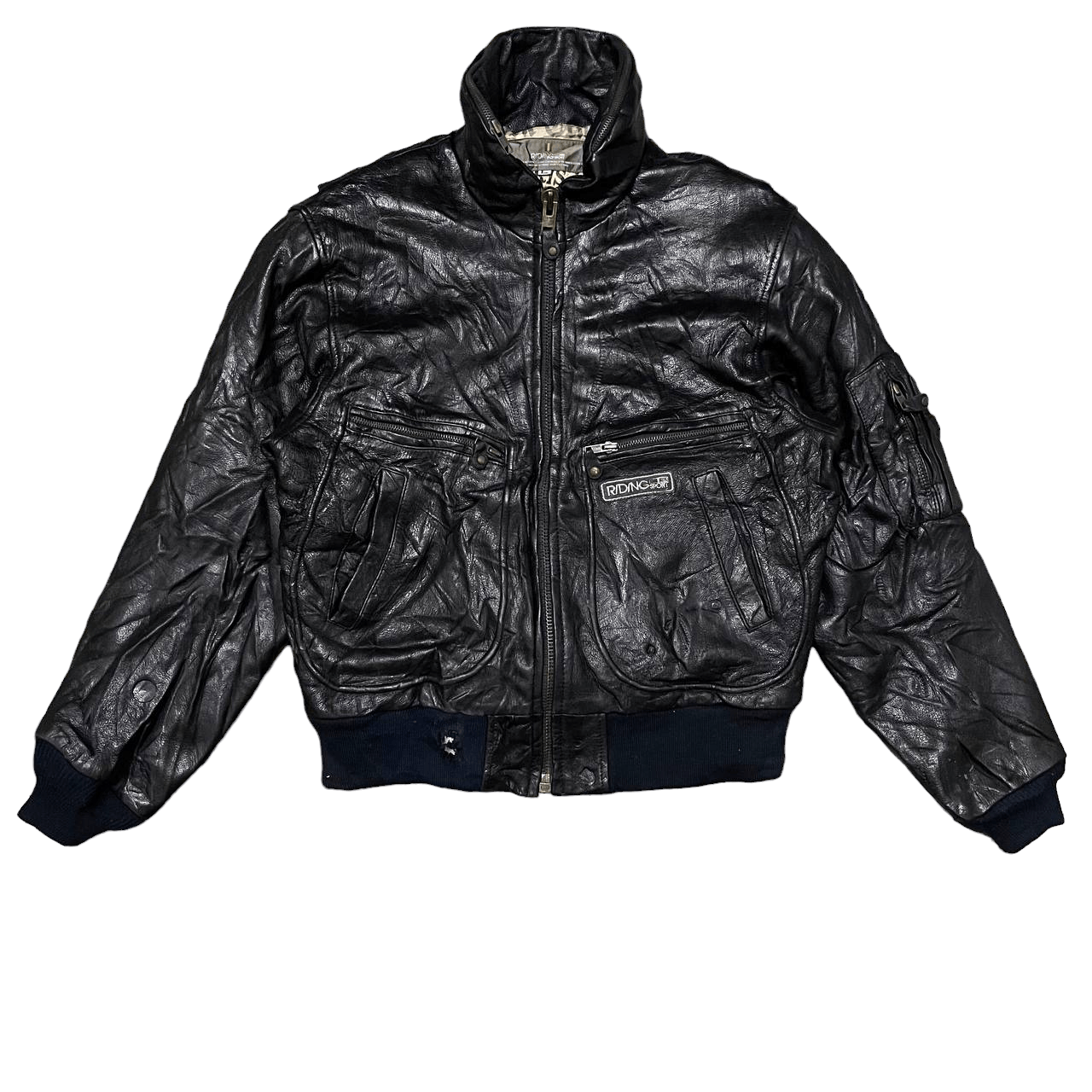 RIDING HIGH Vintage Riding Sport Staff Leather Jacket Size US L / EU 52-54 / 3 - 3 Thumbnail