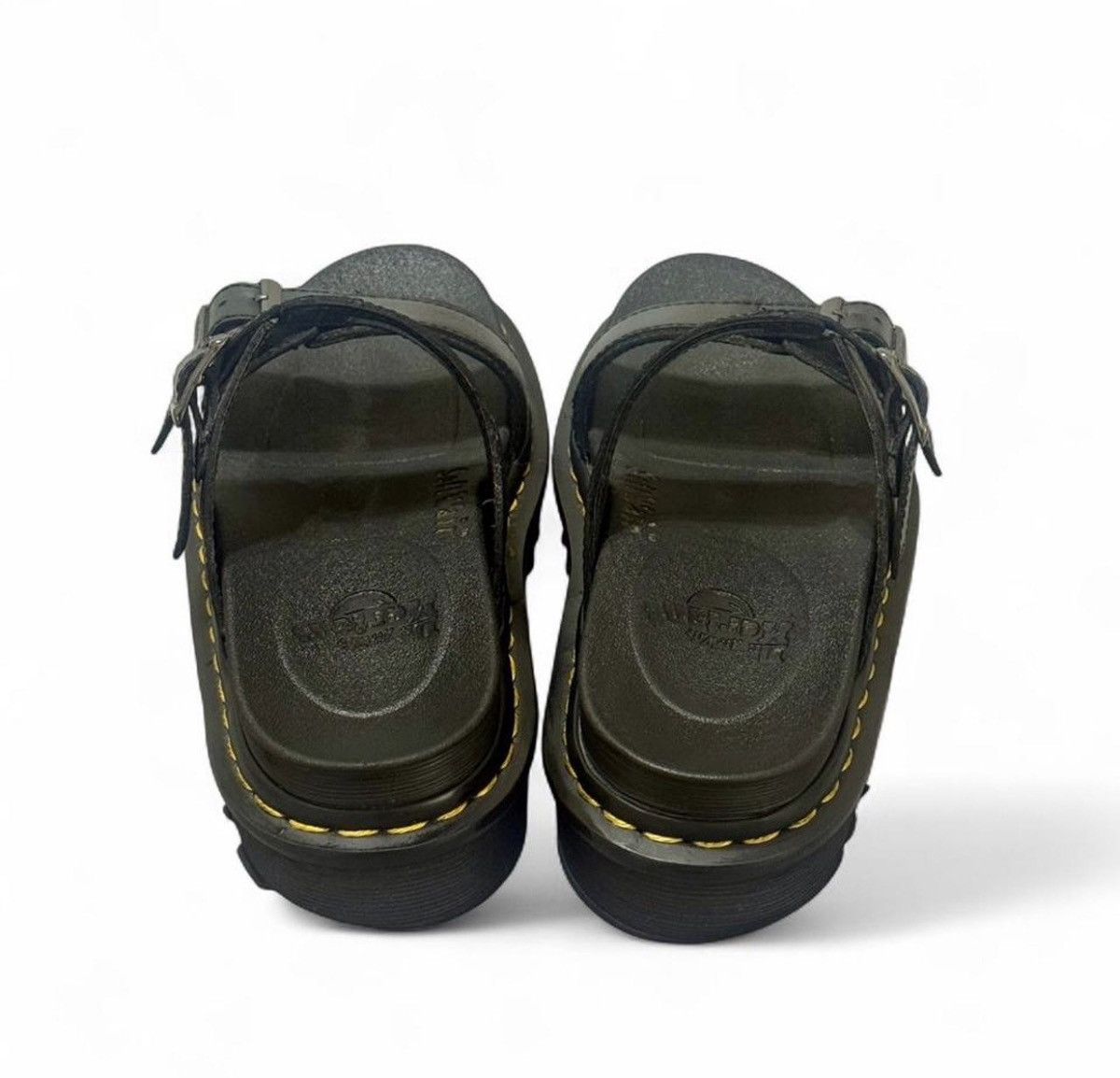 Dr. Martens Dr. Martens Platform Sandals | Black Leather Buckle Slides Size US 8 / IT 38 - 6 Thumbnail
