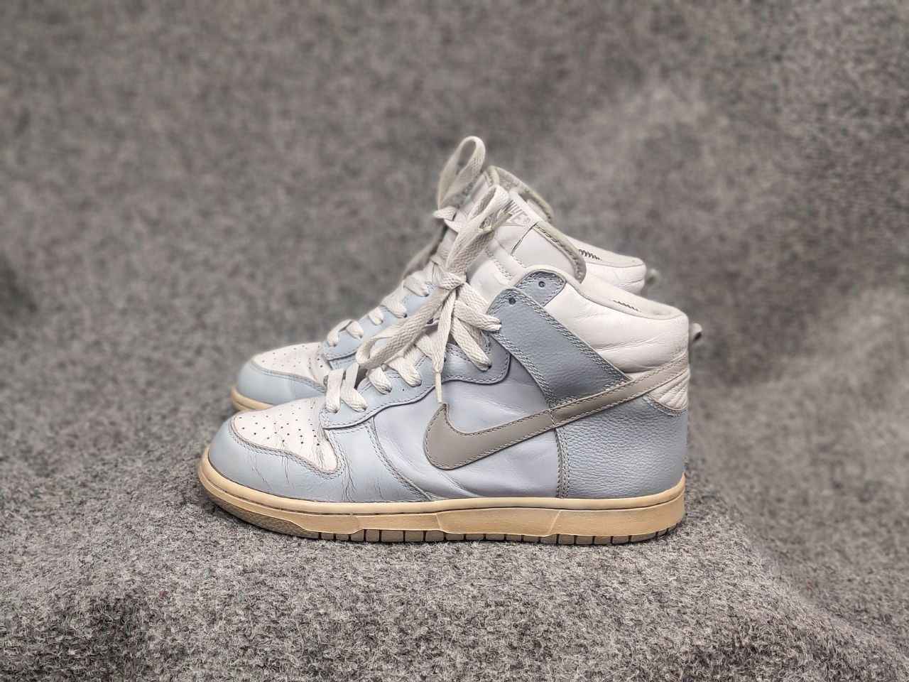 Nike Vintage 2005 Nike Dunk High Blue Gray Leather Sneakers Size US 8 / IT 38 - 12 Thumbnail