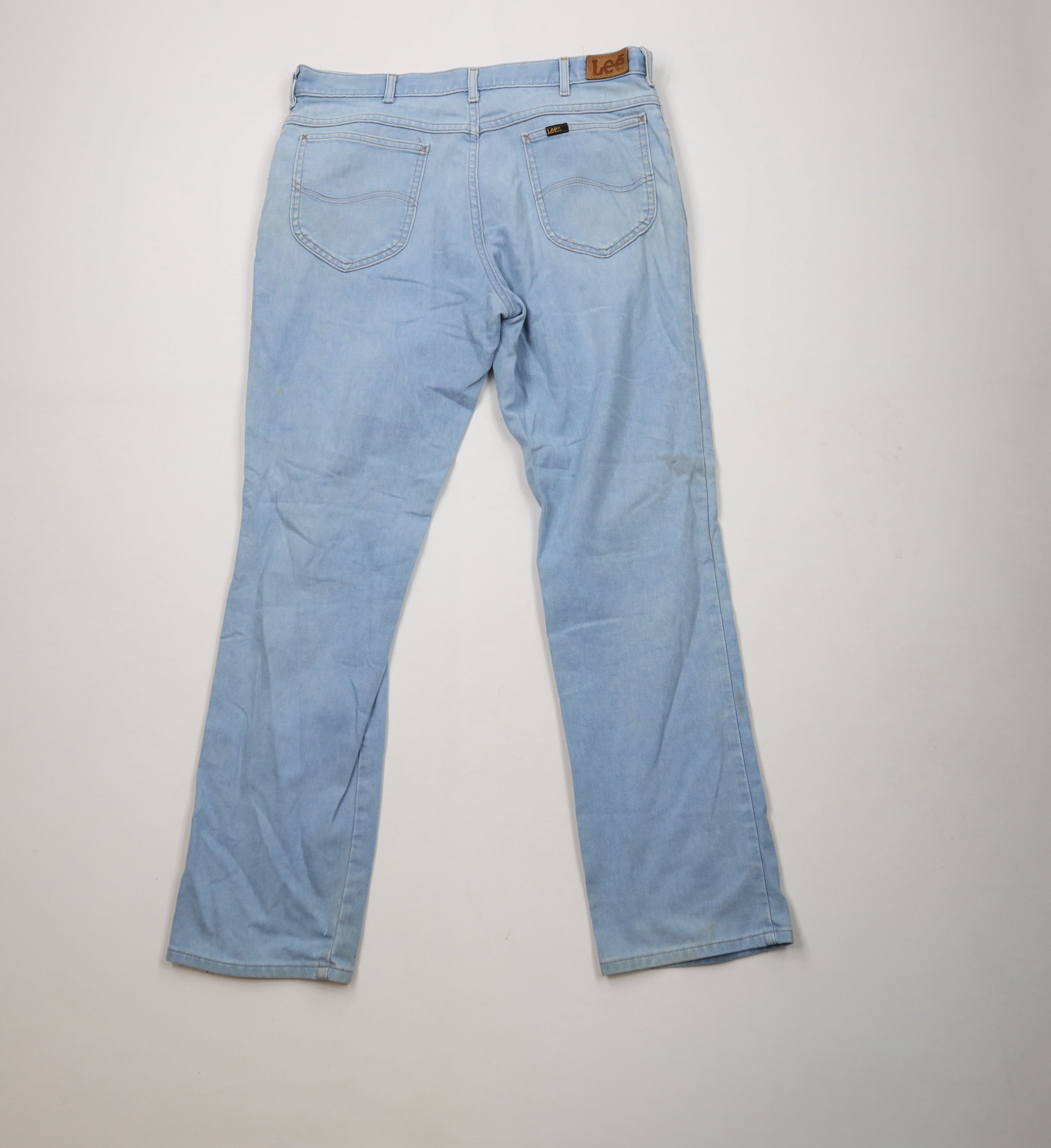 Lee × Vintage Vintage 90s Lee Distressed Straight Leg Denim Jeans Blue USA Size US 34 / EU 50 - 11 Thumbnail