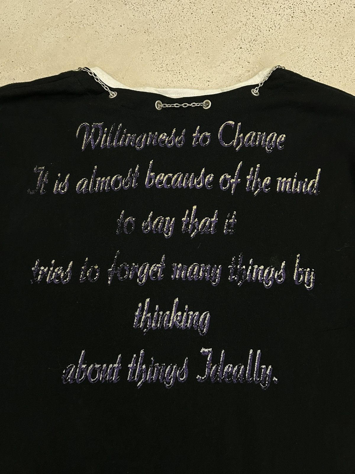 Designer × Japanese Brand Edgy Gothic Graphic Shirt w/ Chains - Vintage Punk Aesthetic Size US L / EU 52-54 / 3 - 8 Thumbnail