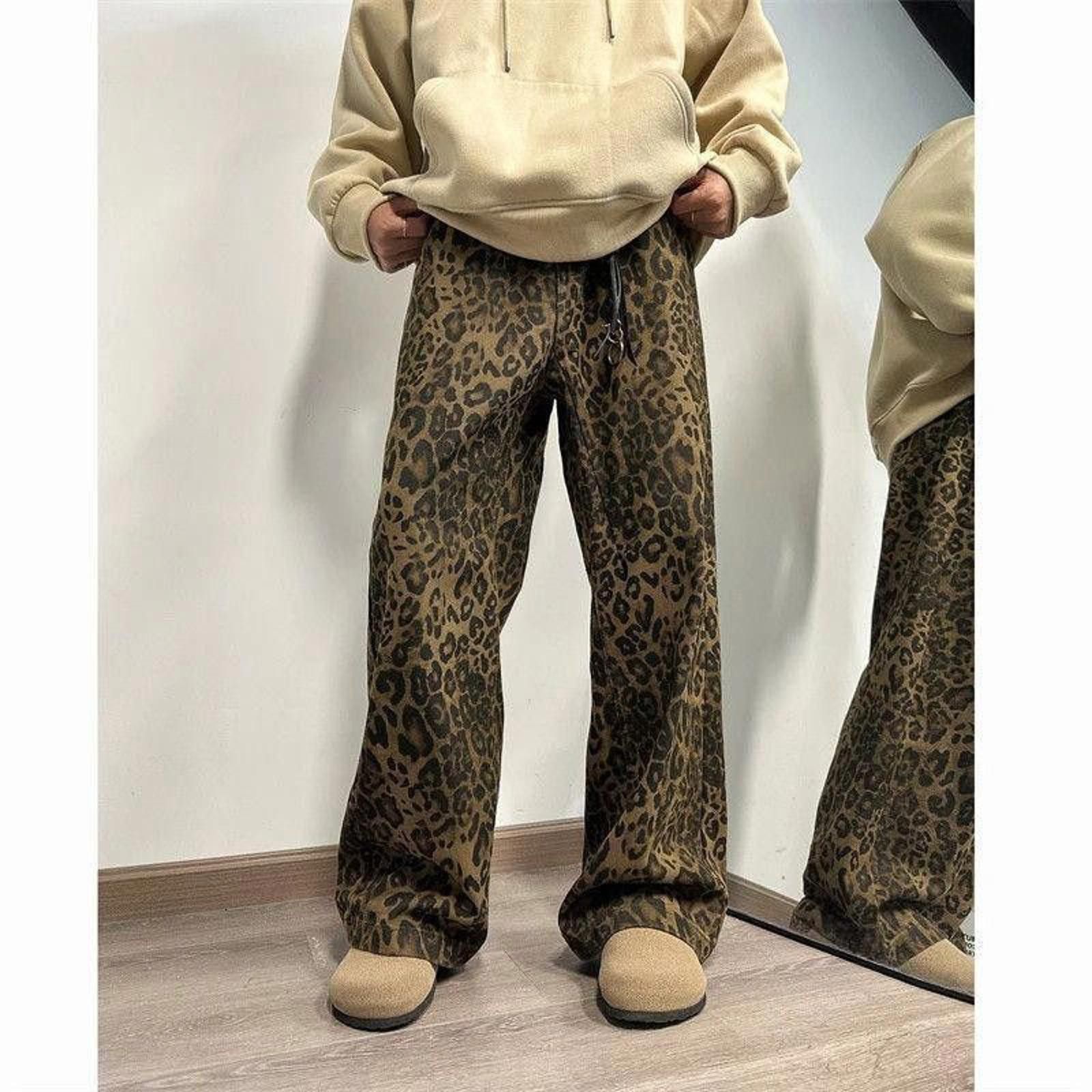 Leopard Print Stacked Flare Pants