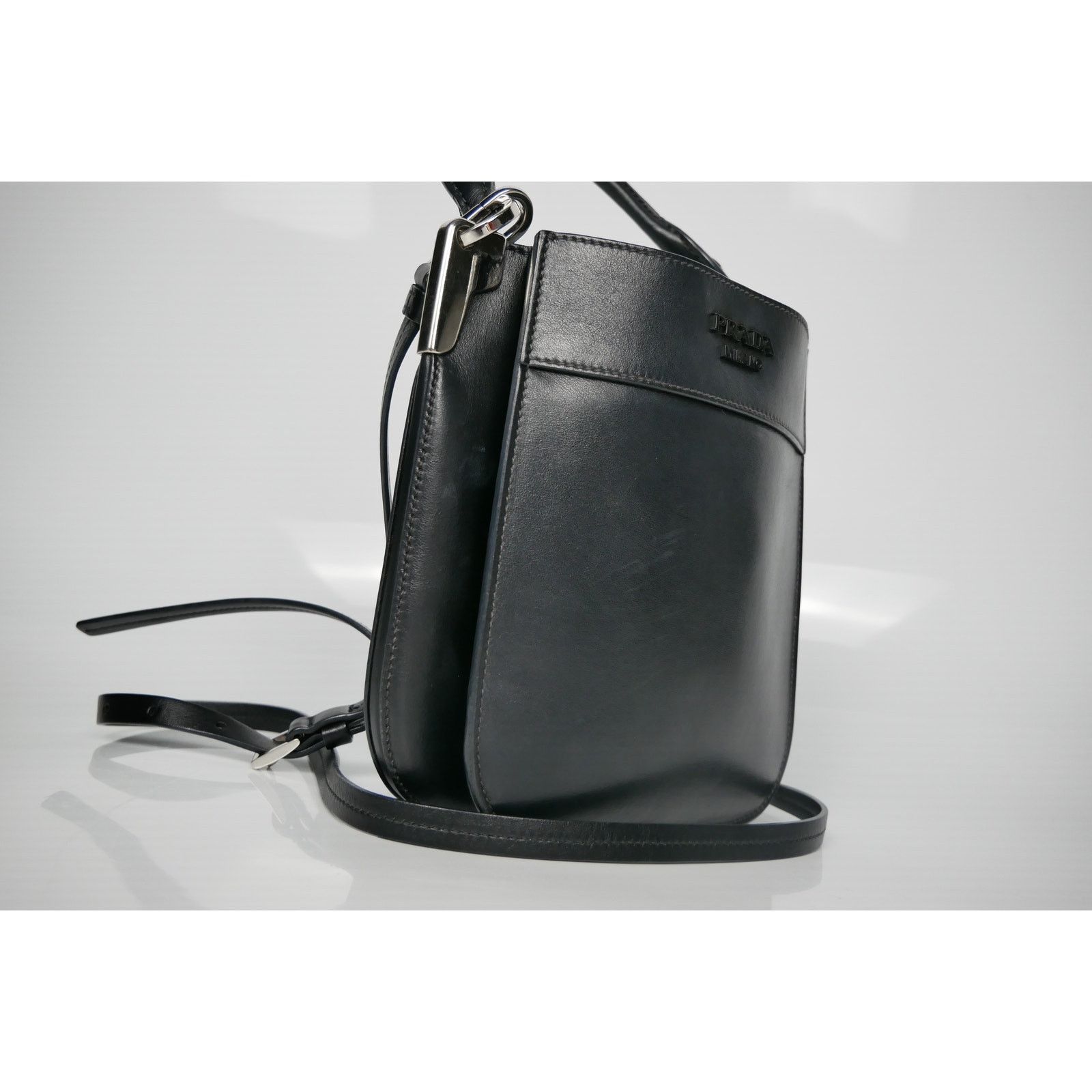 Prada Prada Nero City Calf Leather Margit Bag Size ONE SIZE - 3 Thumbnail