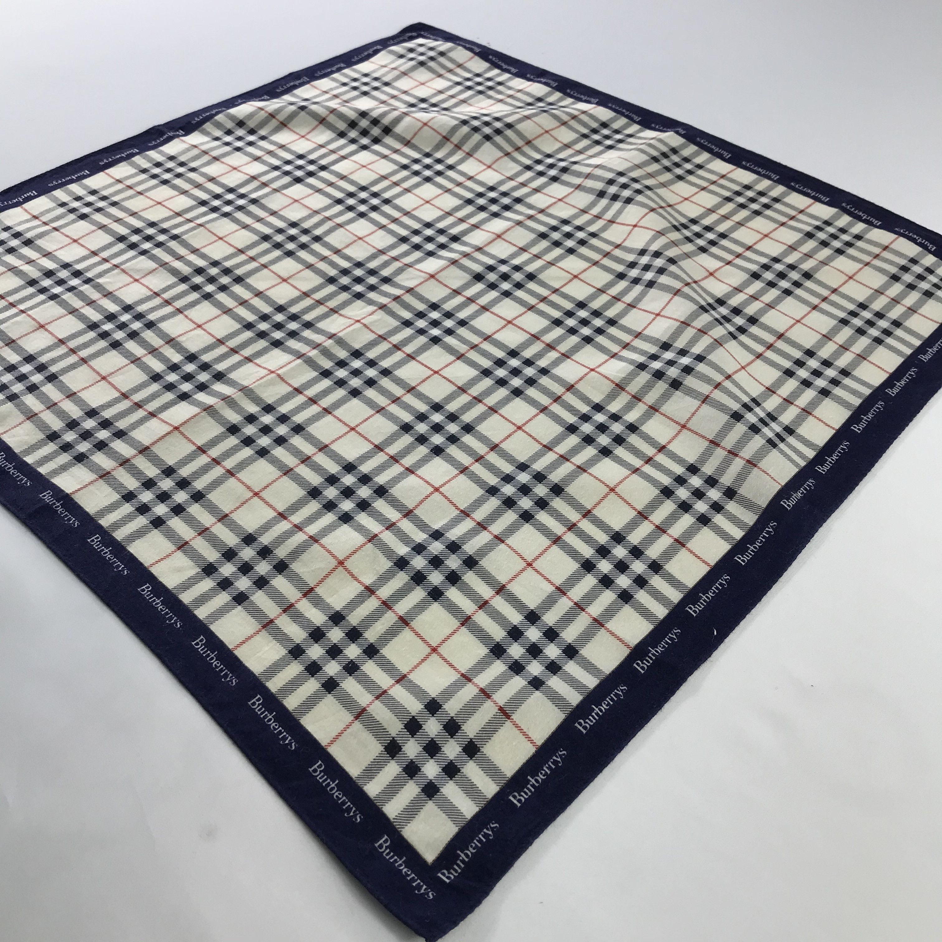 Burberry × Vintage Burberry Bandana / Handkerchief / Neckerchief - S497 Size ONE SIZE - 2 Thumbnail