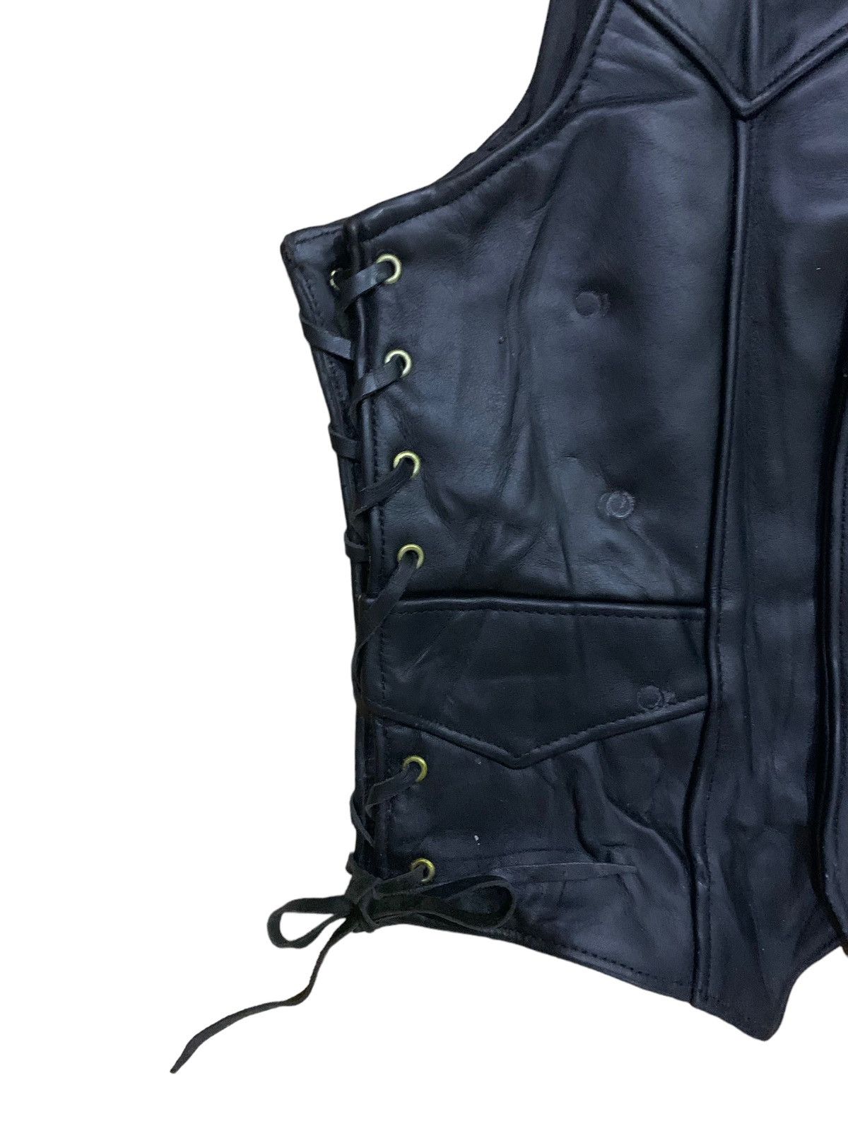 Schott 🔥Last Drop🔥 Vintage Schott Punk Leather Pocket Vest Size US S / EU 44-46 / 1 - 5 Thumbnail